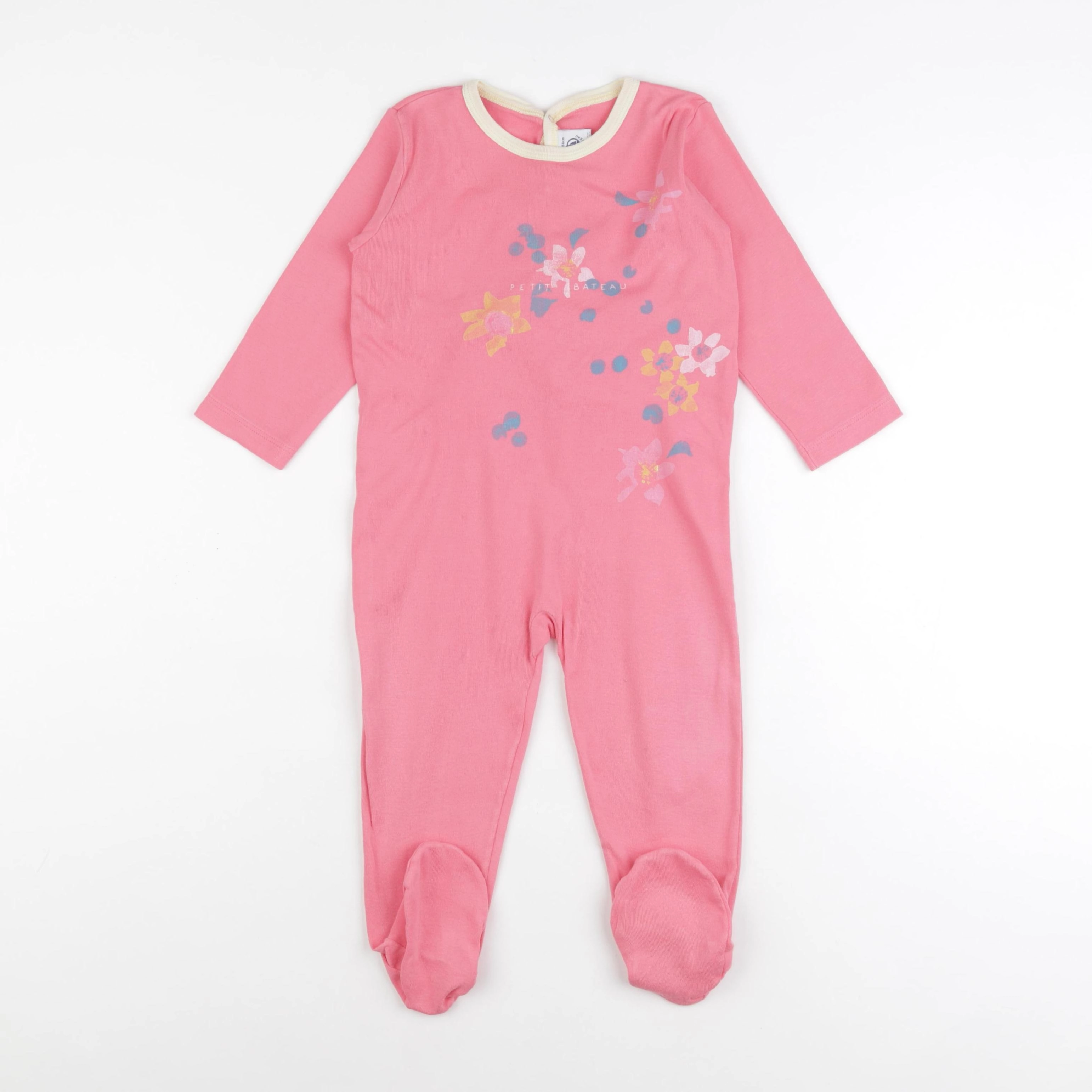 Petit Bateau - pyjama coton rose - 24 mois