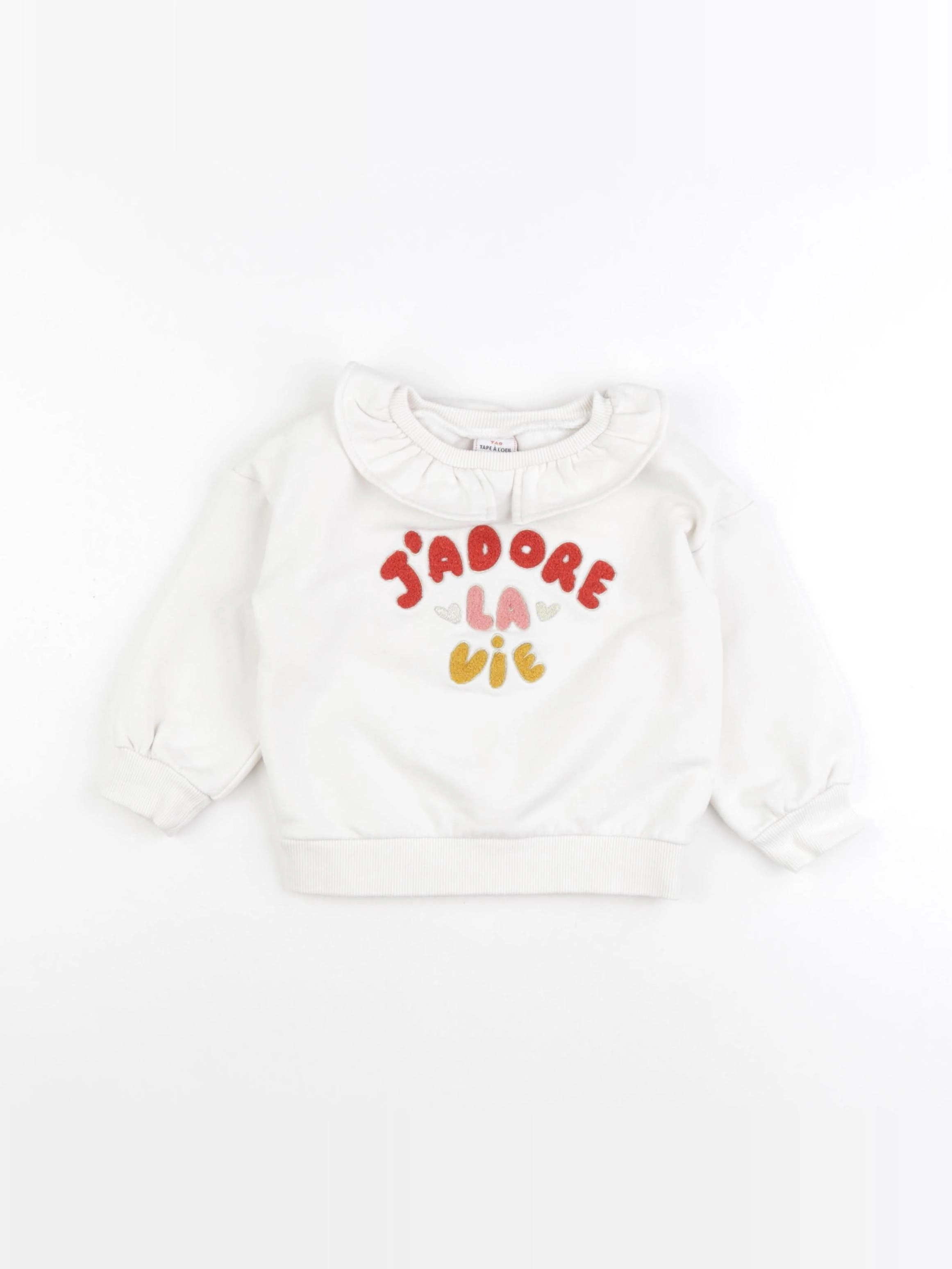 Tape à l'oeil - sweat blanc - 2 ans
