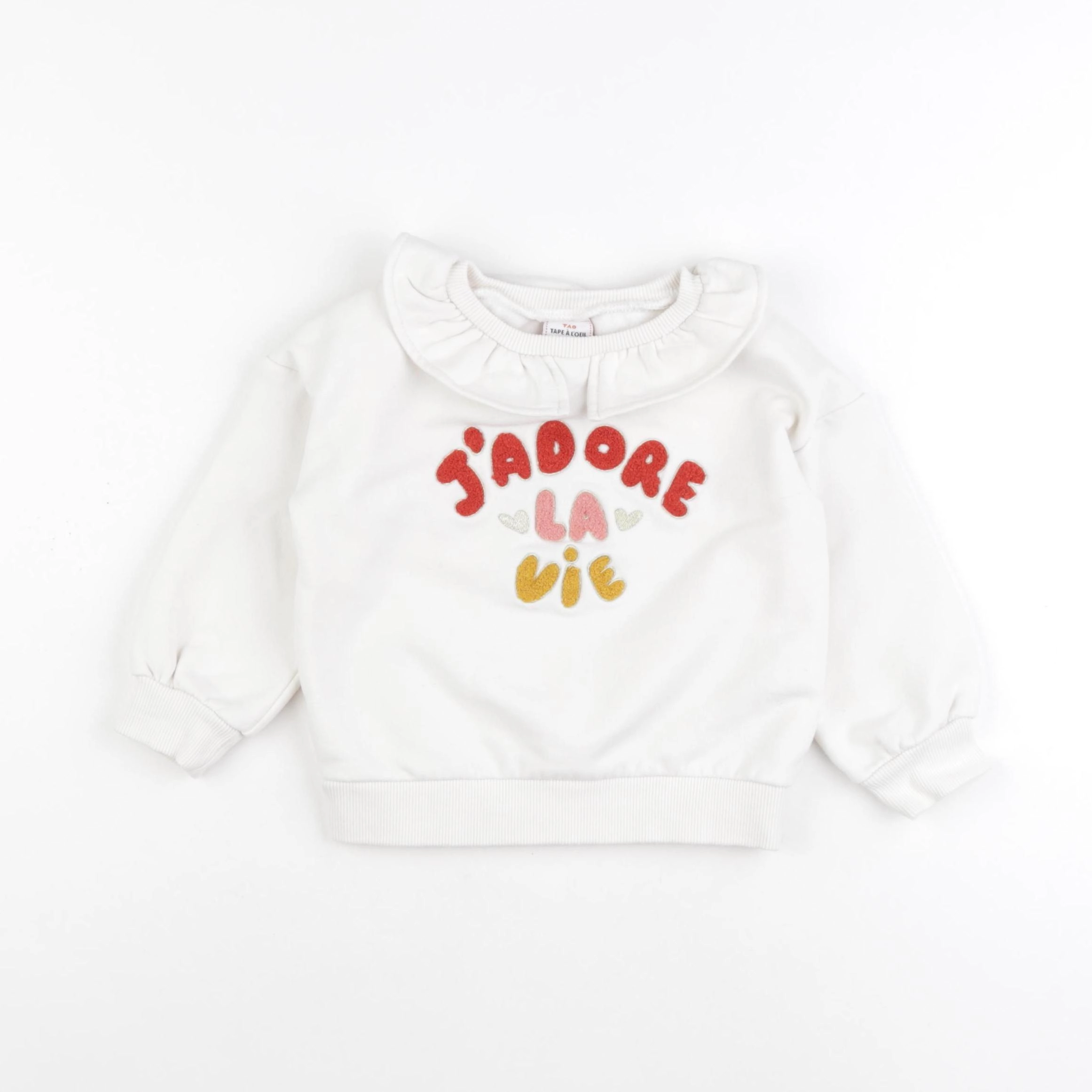 Tape à l'oeil - sweat blanc - 2 ans
