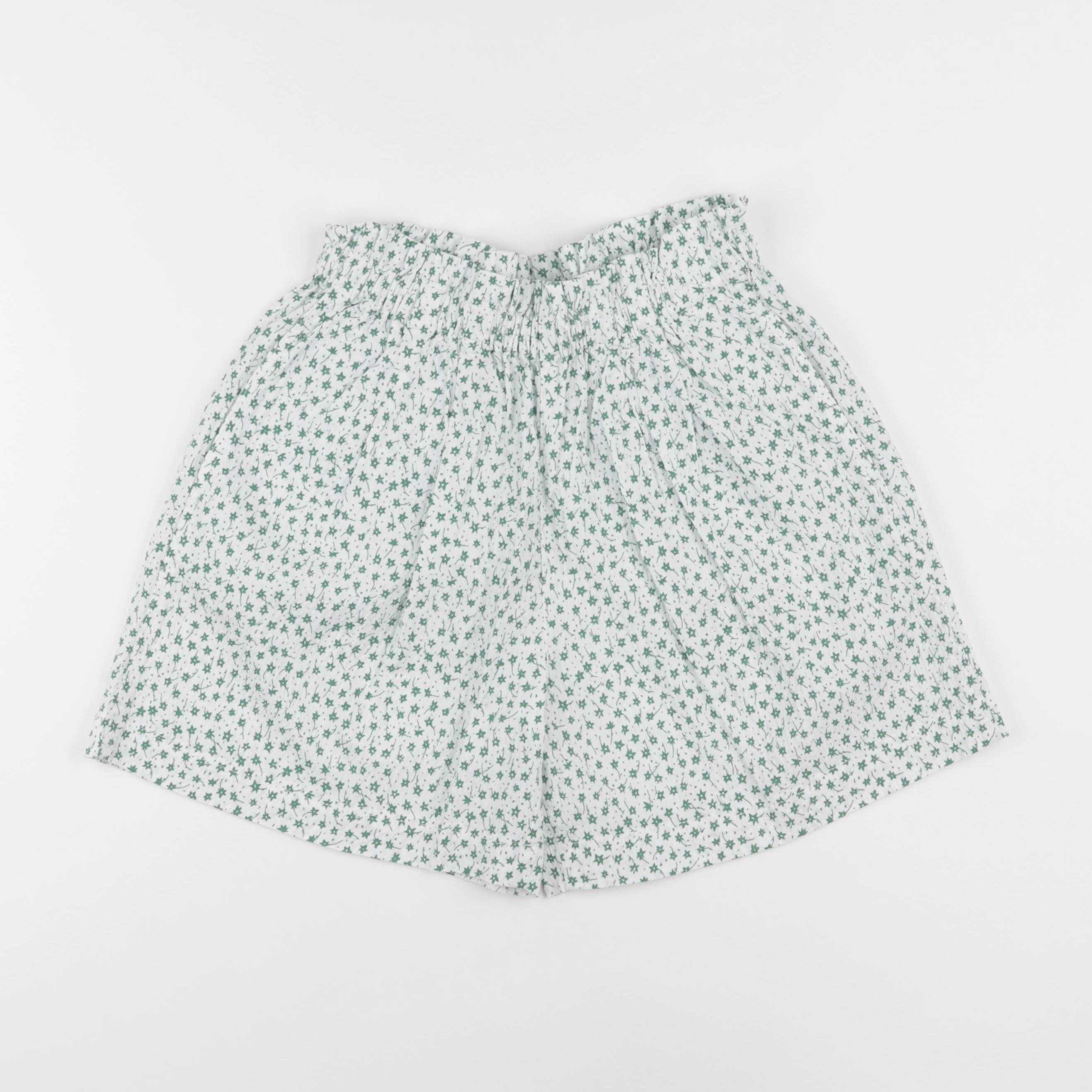 Uniqlo - short blanc, vert - 11/12 ans