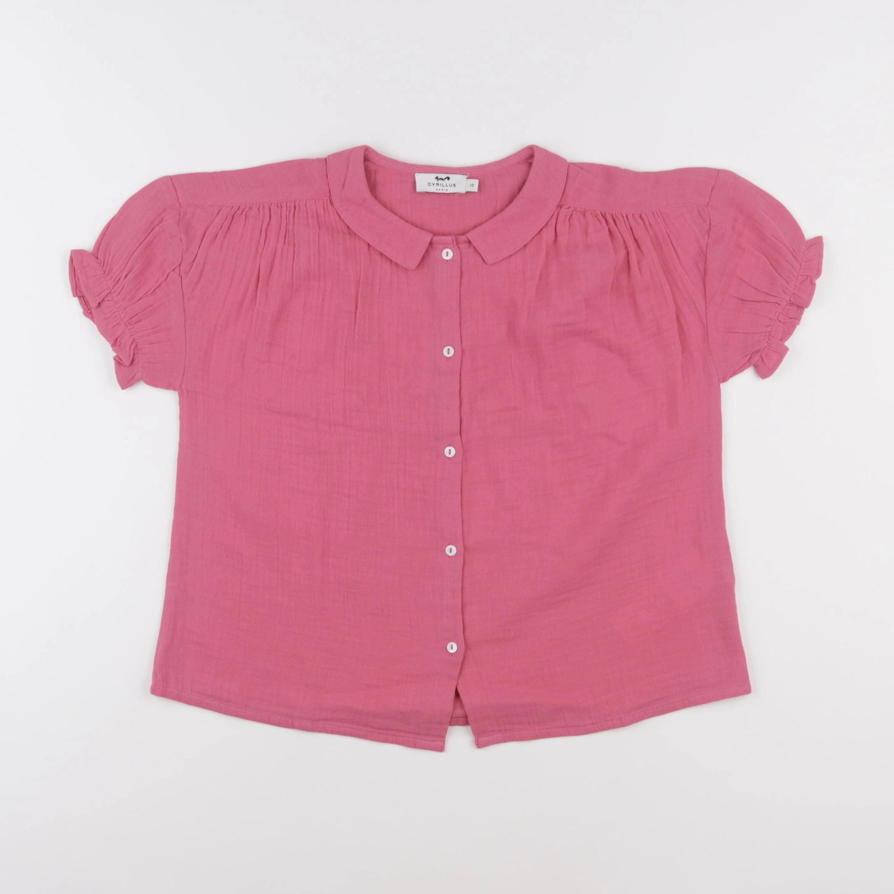 Cyrillus - chemise rose - 10 ans