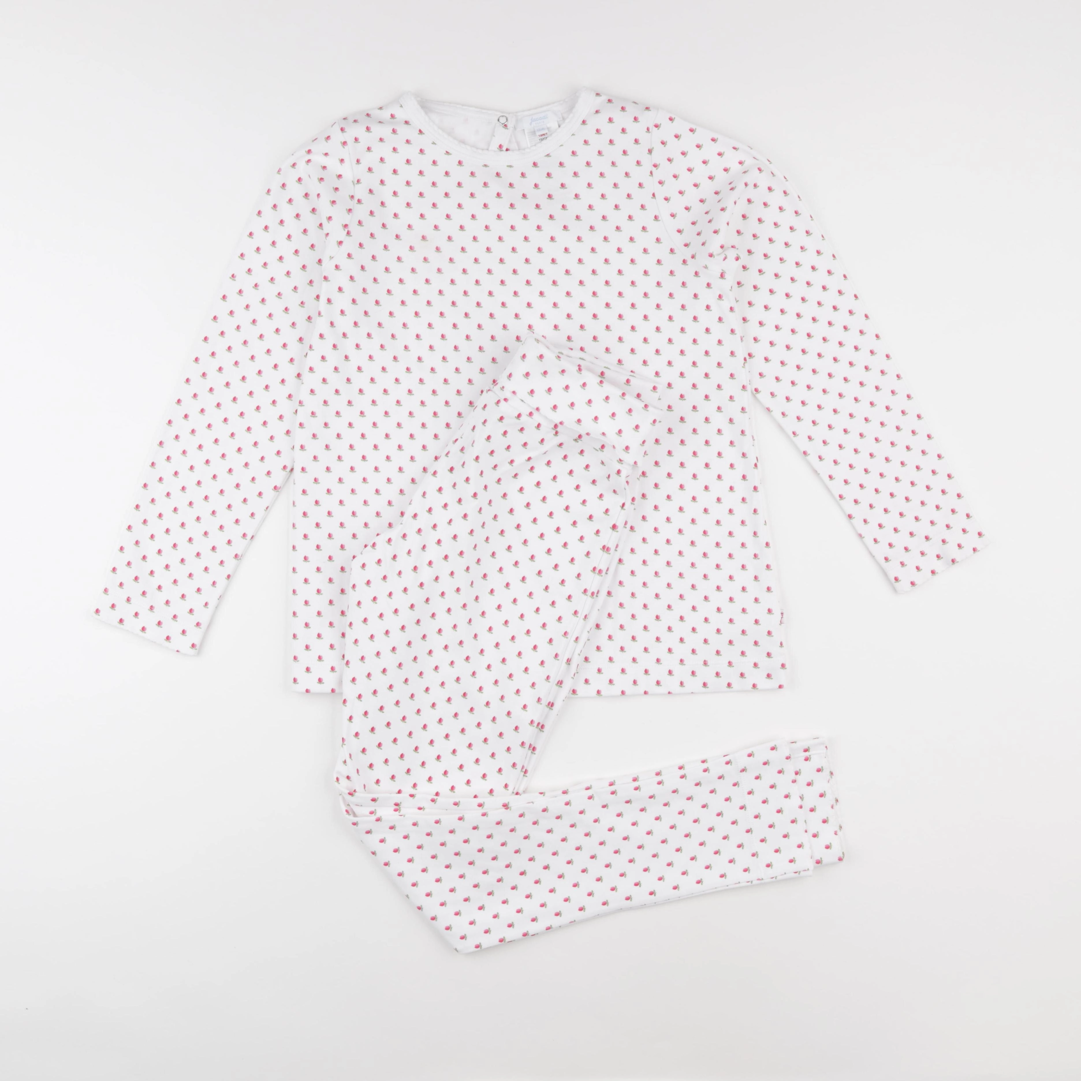 Jacadi - pyjama coton blanc, rose - 12 ans