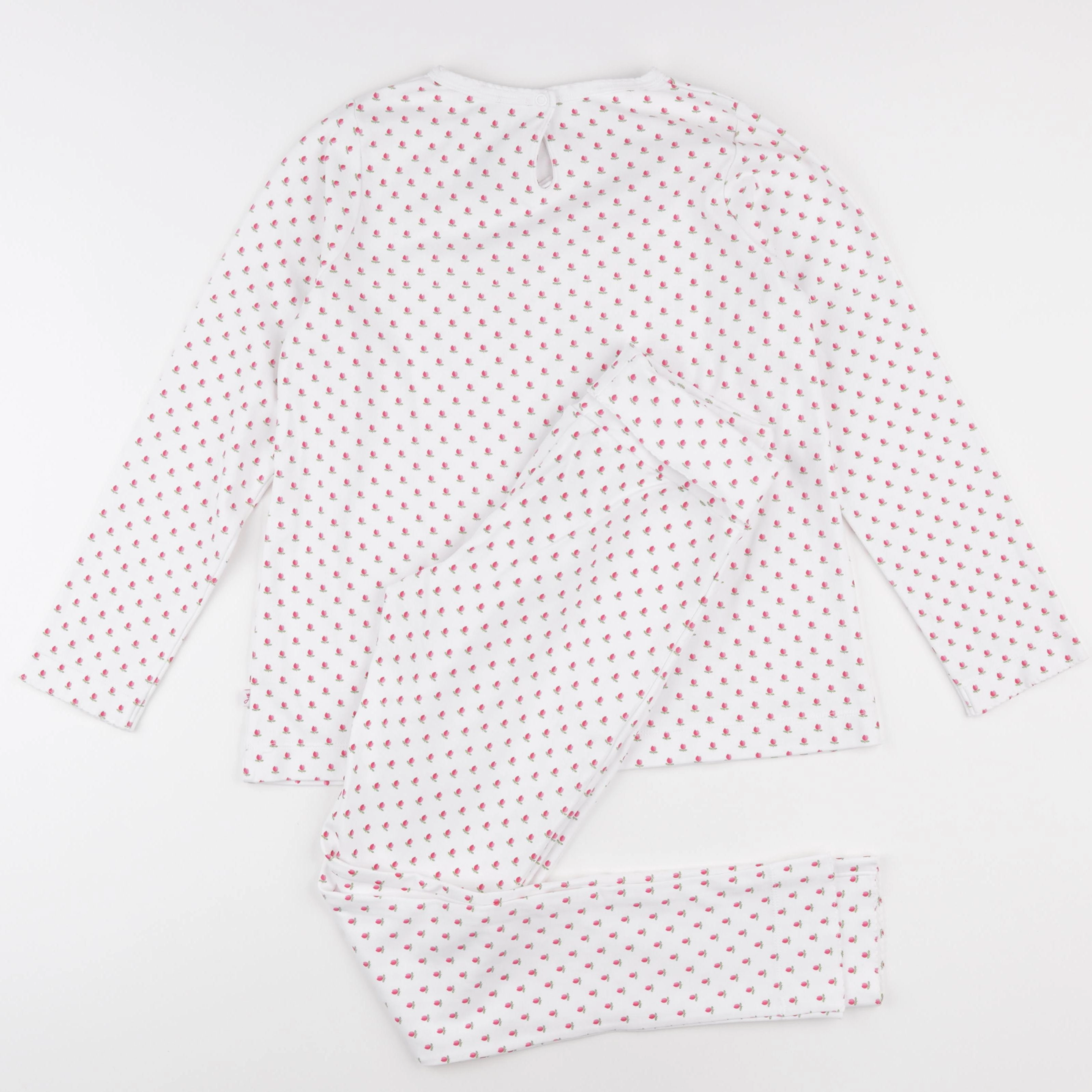 Jacadi - pyjama coton blanc, rose - 12 ans