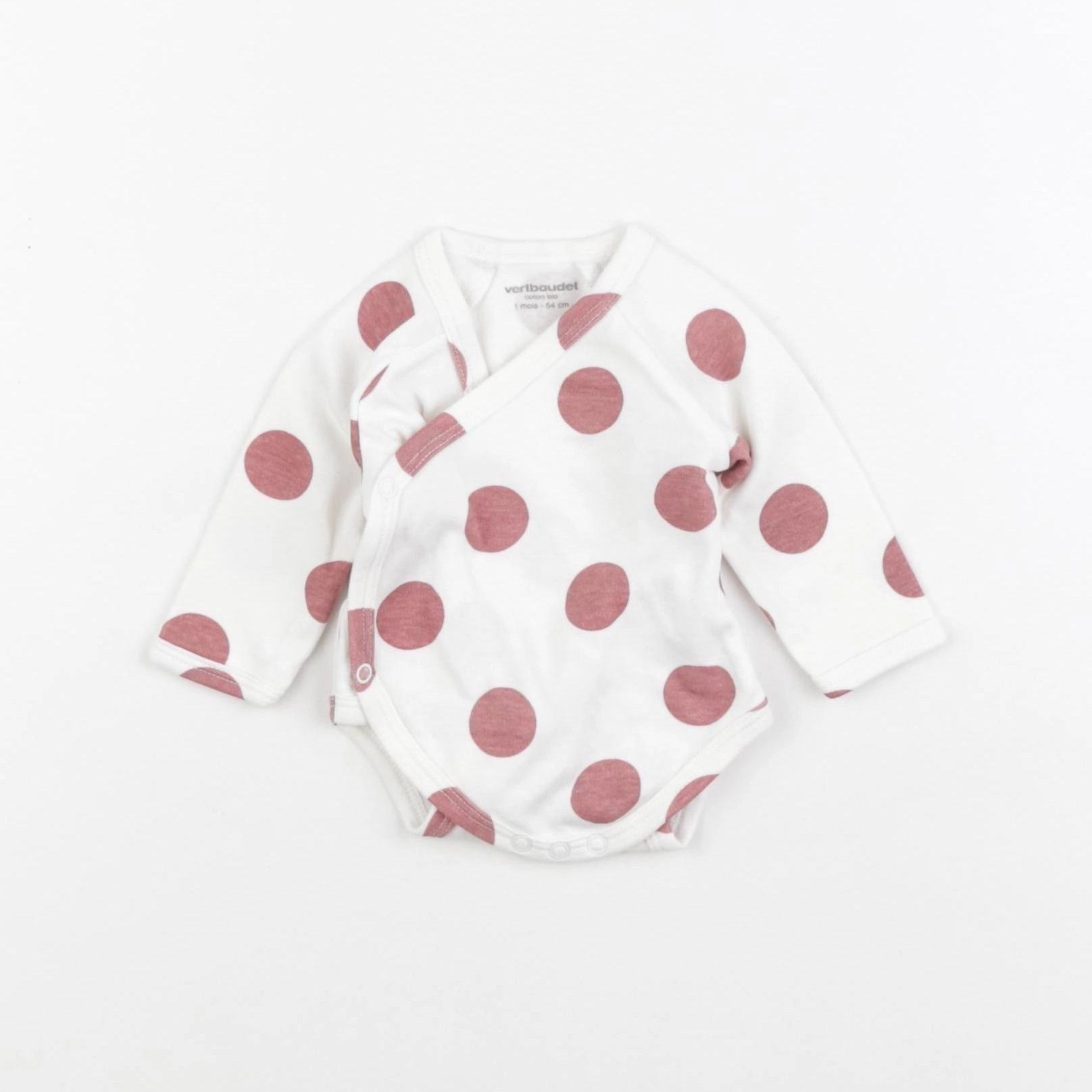 Vertbaudet - body rose - 1 mois
