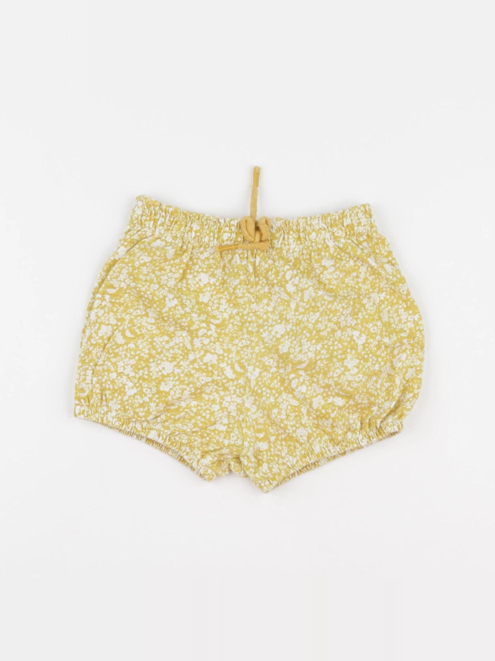 Vertbaudet - short jaune, blanc - 18 mois