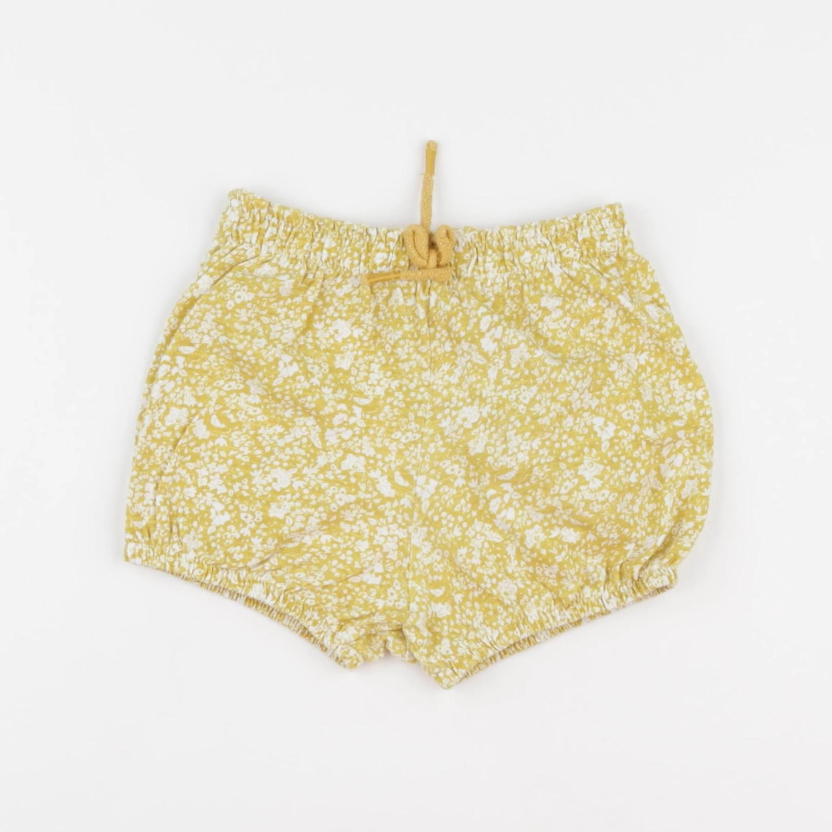 Vertbaudet - short jaune, blanc - 18 mois