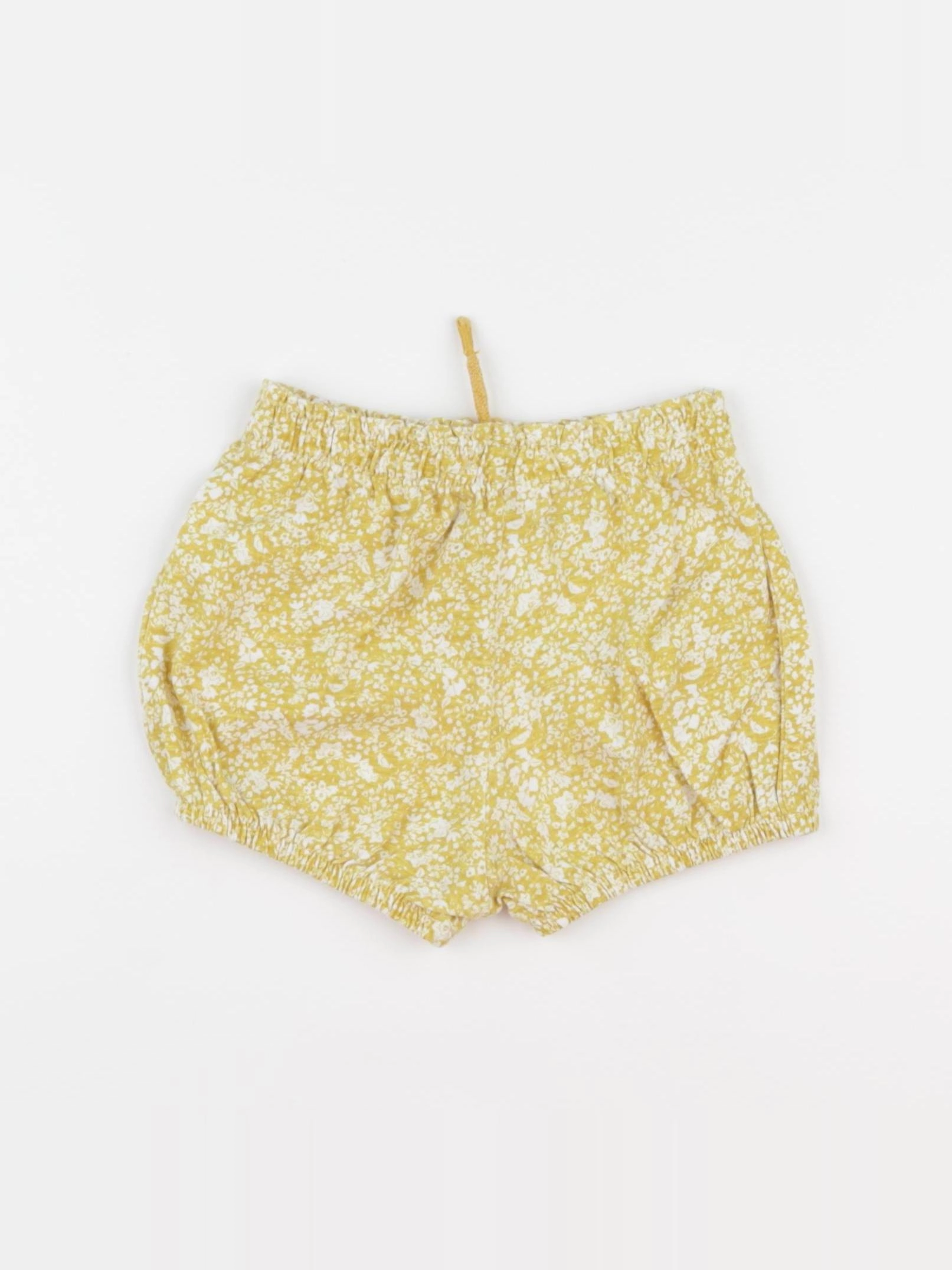 Vertbaudet - short jaune, blanc - 18 mois