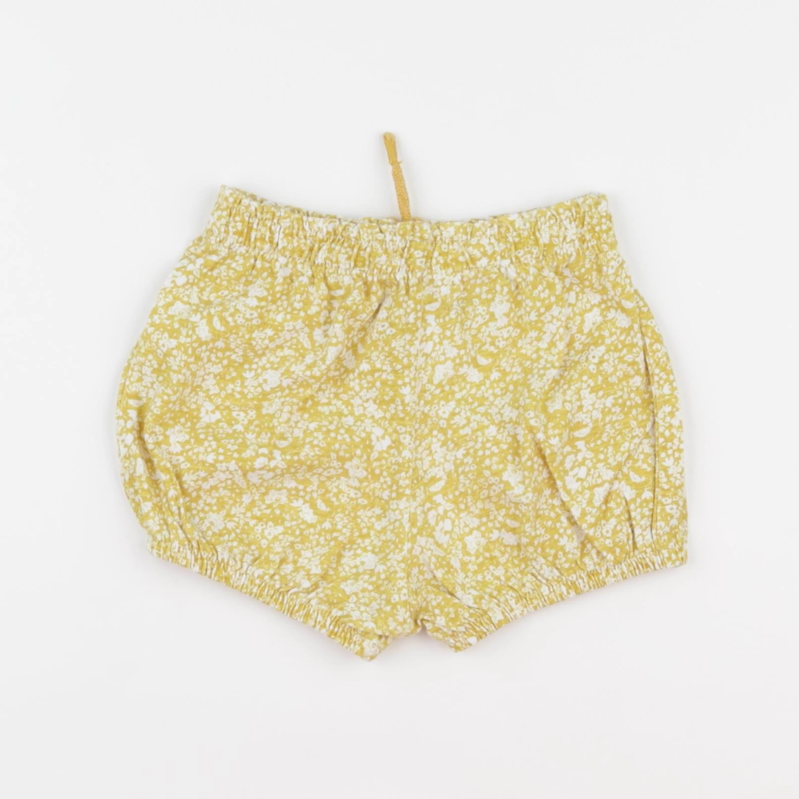 Vertbaudet - short jaune, blanc - 18 mois