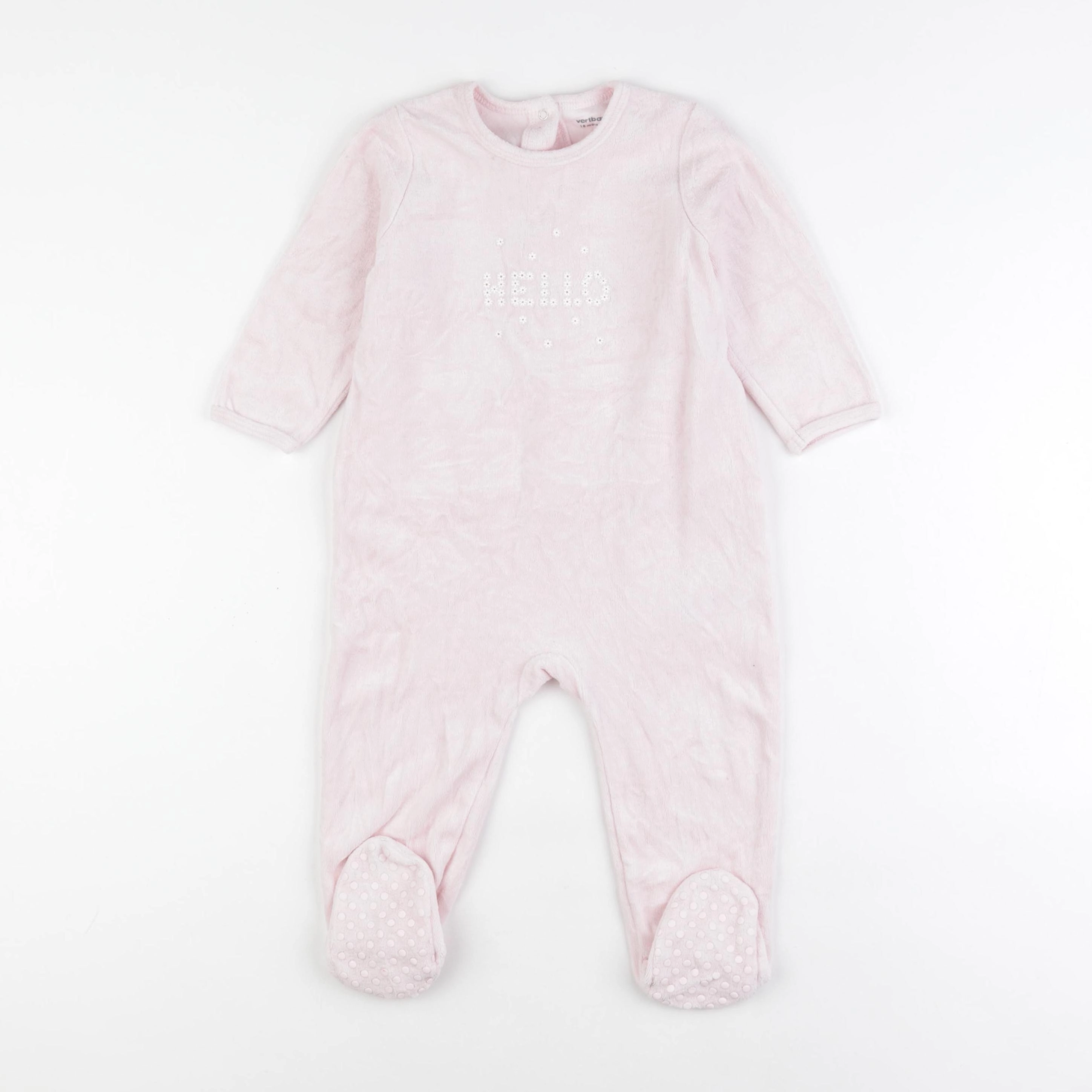 Vertbaudet - pyjama velours rose - 18 mois