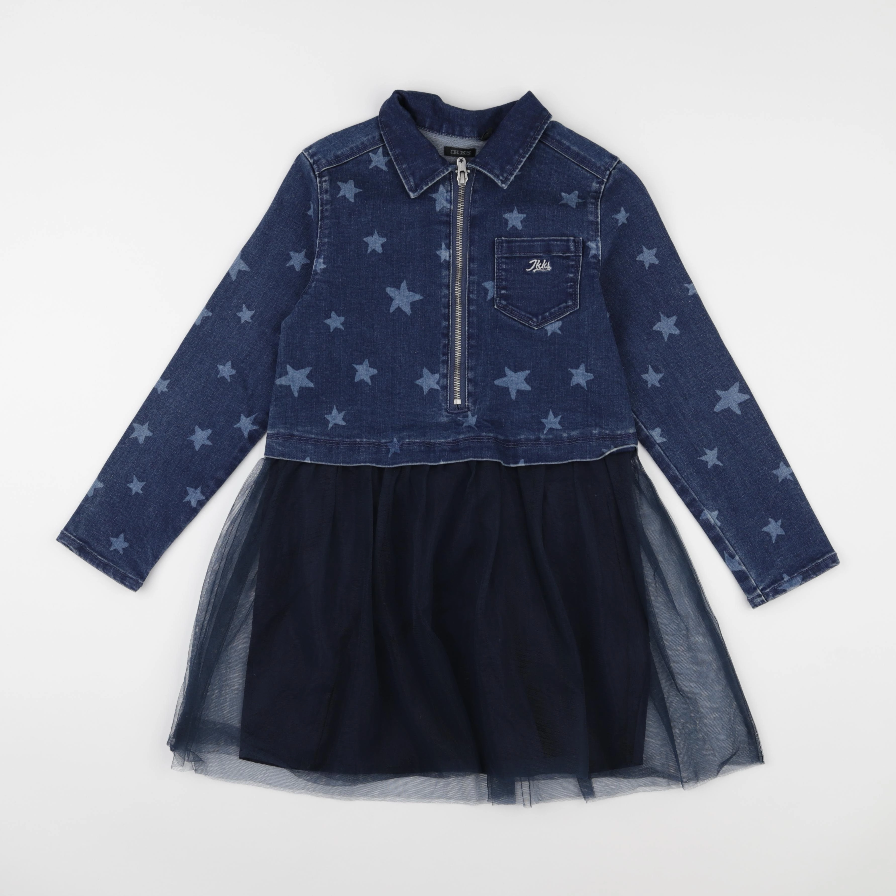 IKKS - robe bleu - 8 ans