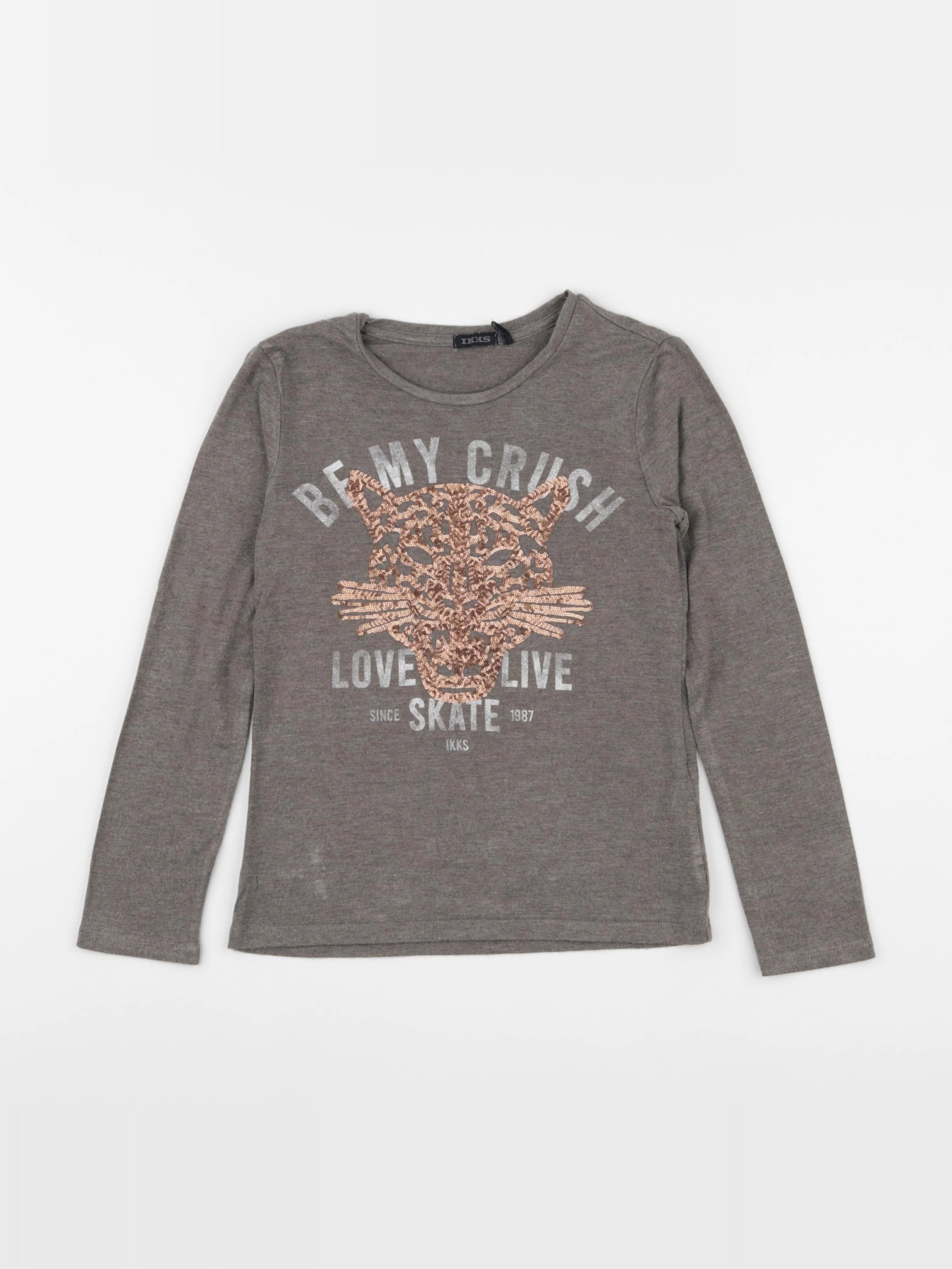 IKKS - tee-shirt gris - 8 ans