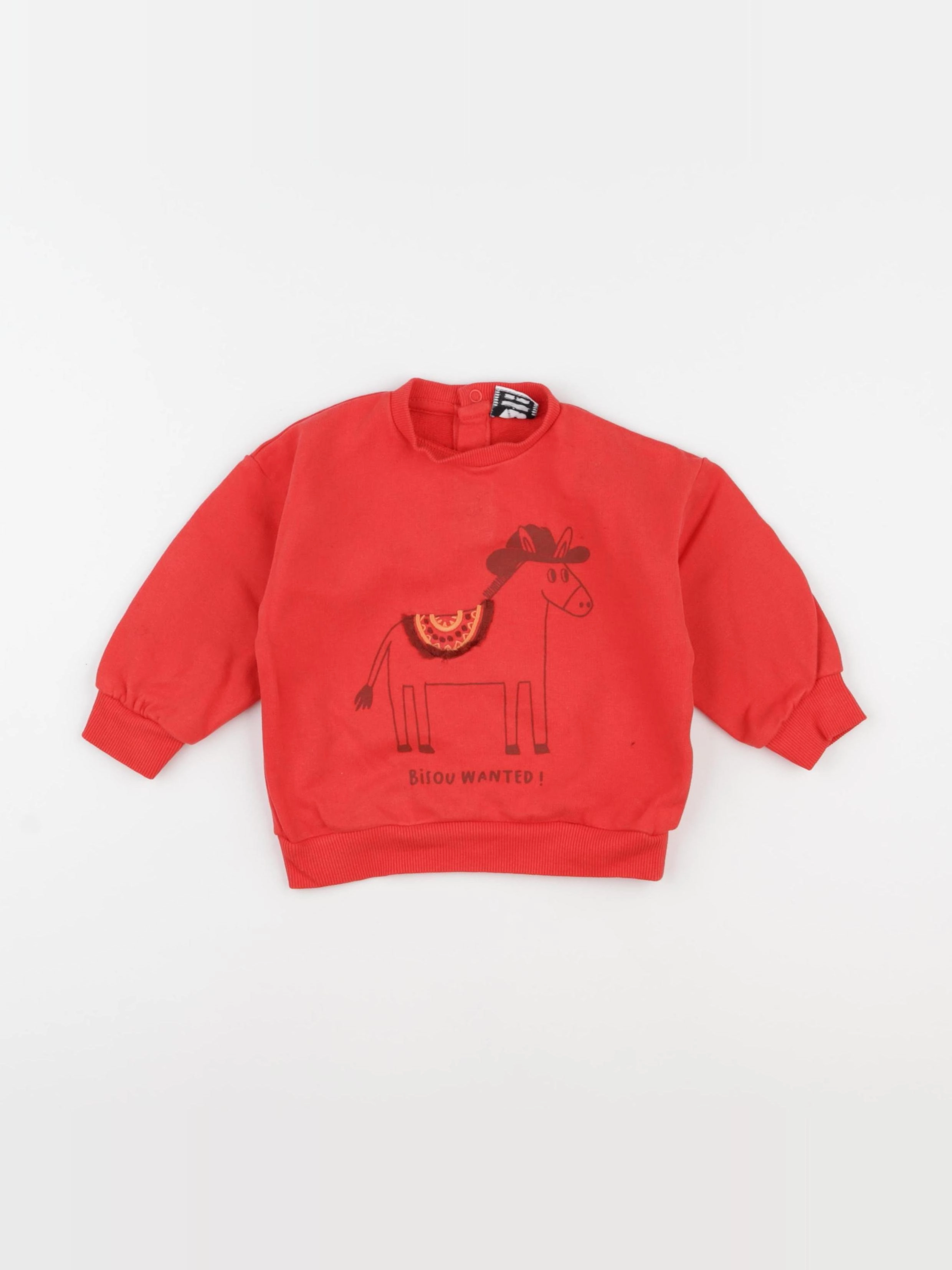 Tape à l'oeil - sweat rouge - 12 mois