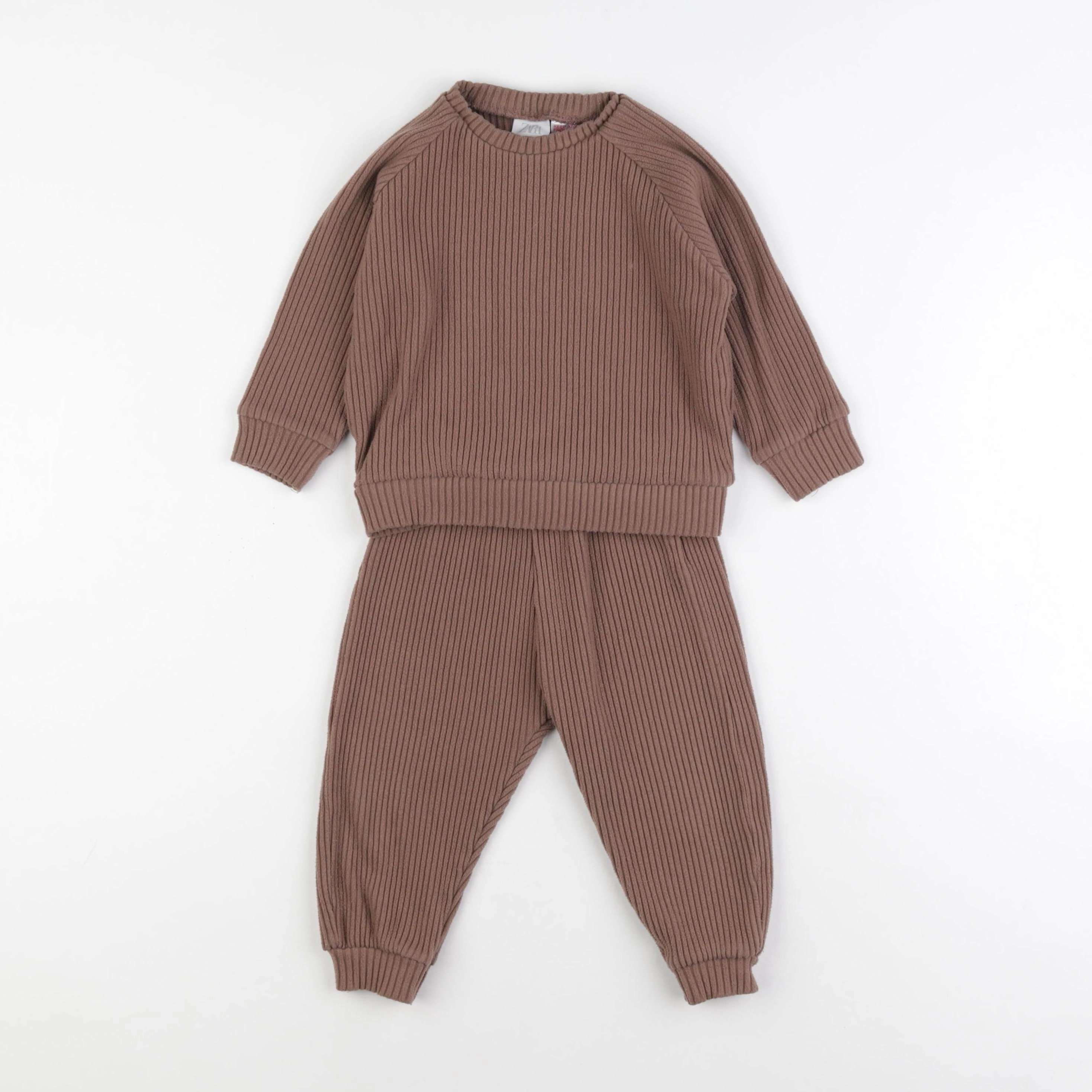 Zara - ensemble marron - 12/18 mois