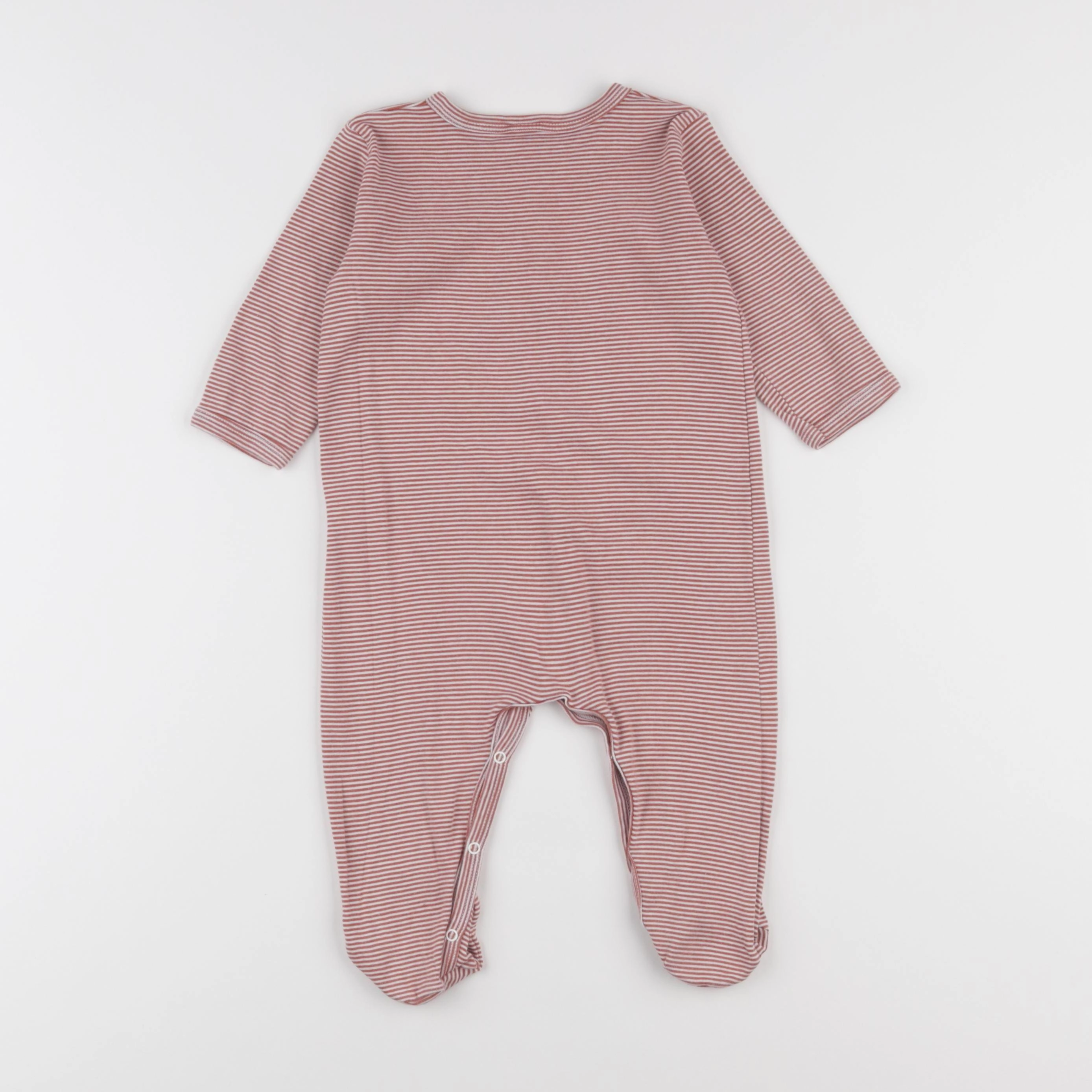 Petit Bateau - pyjama coton rouge, blanc - 12 mois