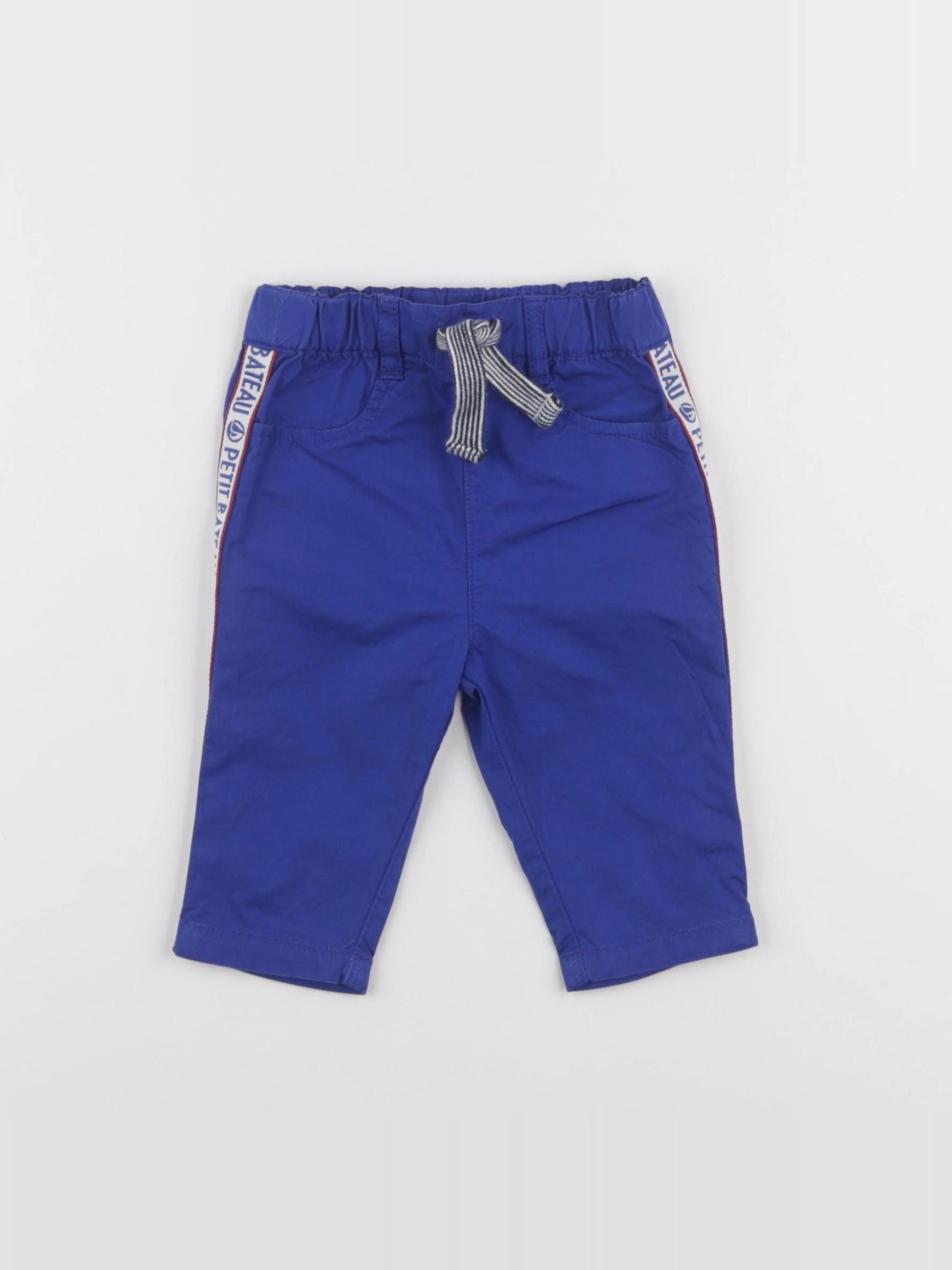 Petit Bateau - pantalon bleu - 6 mois