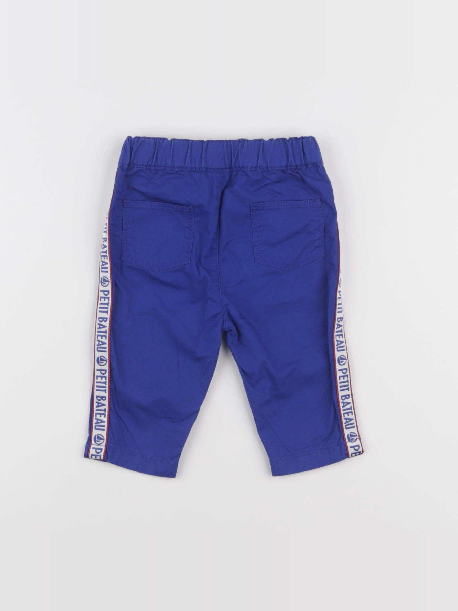 Petit Bateau - pantalon bleu - 6 mois