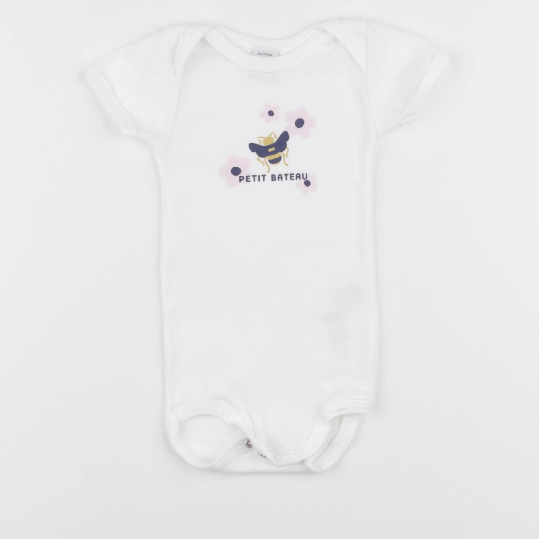 Petit Bateau - body blanc - 9 mois
