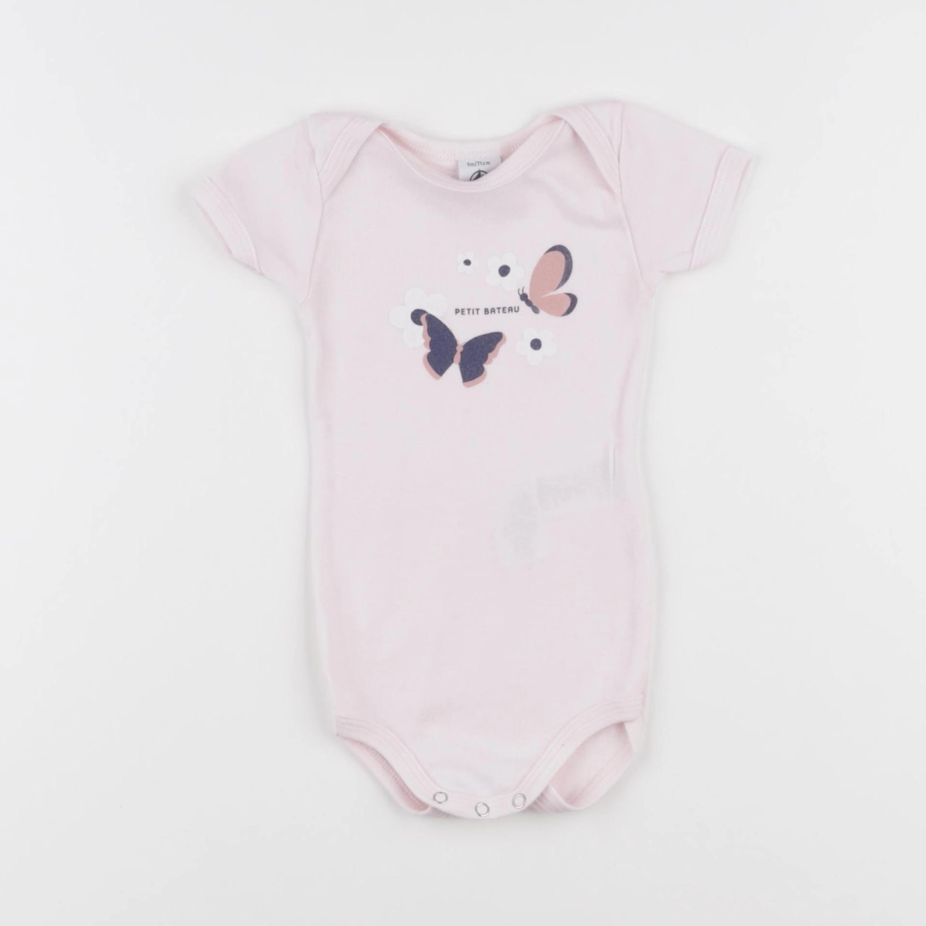 Petit Bateau - body rose - 9 mois