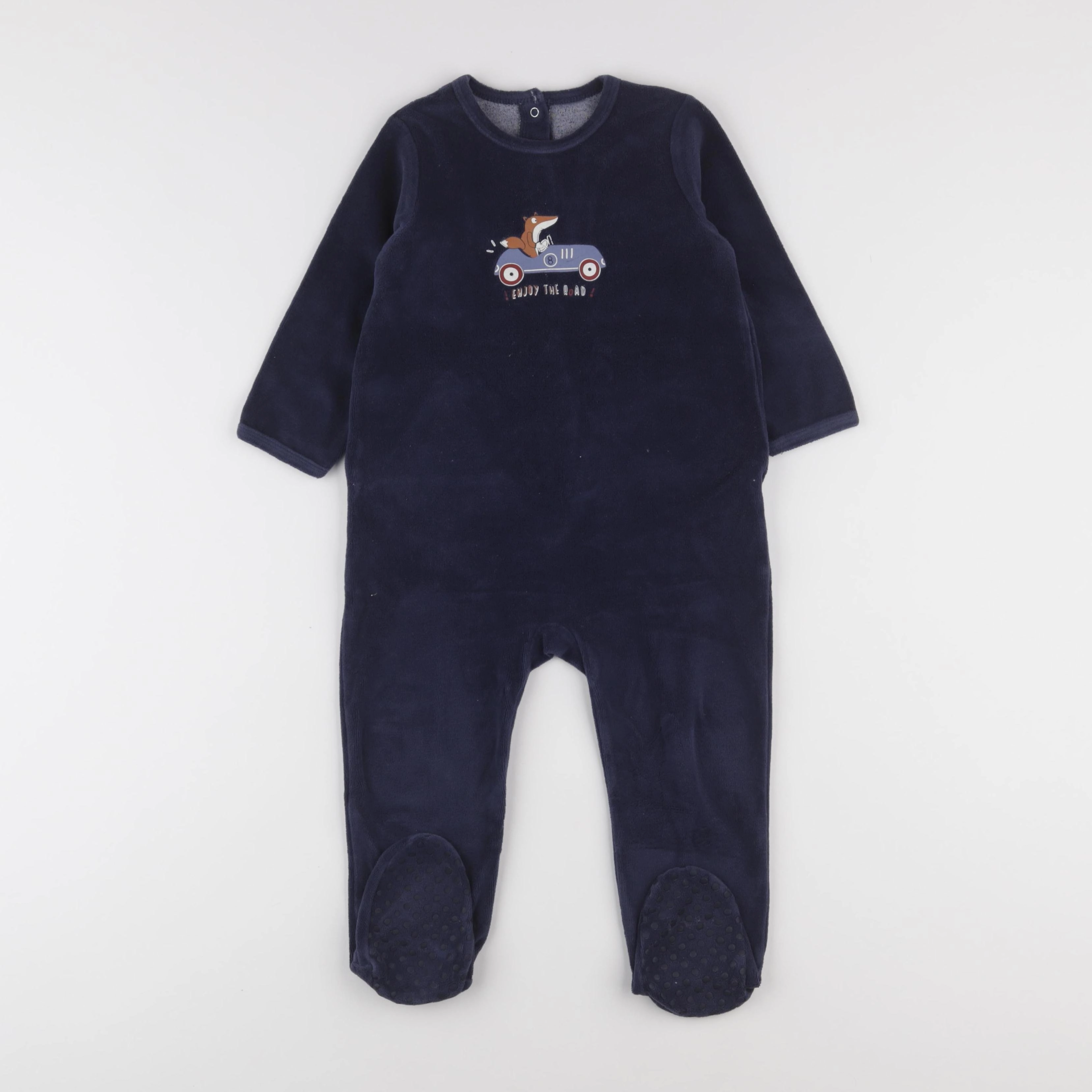 Vertbaudet - pyjama velours bleu - 2 ans