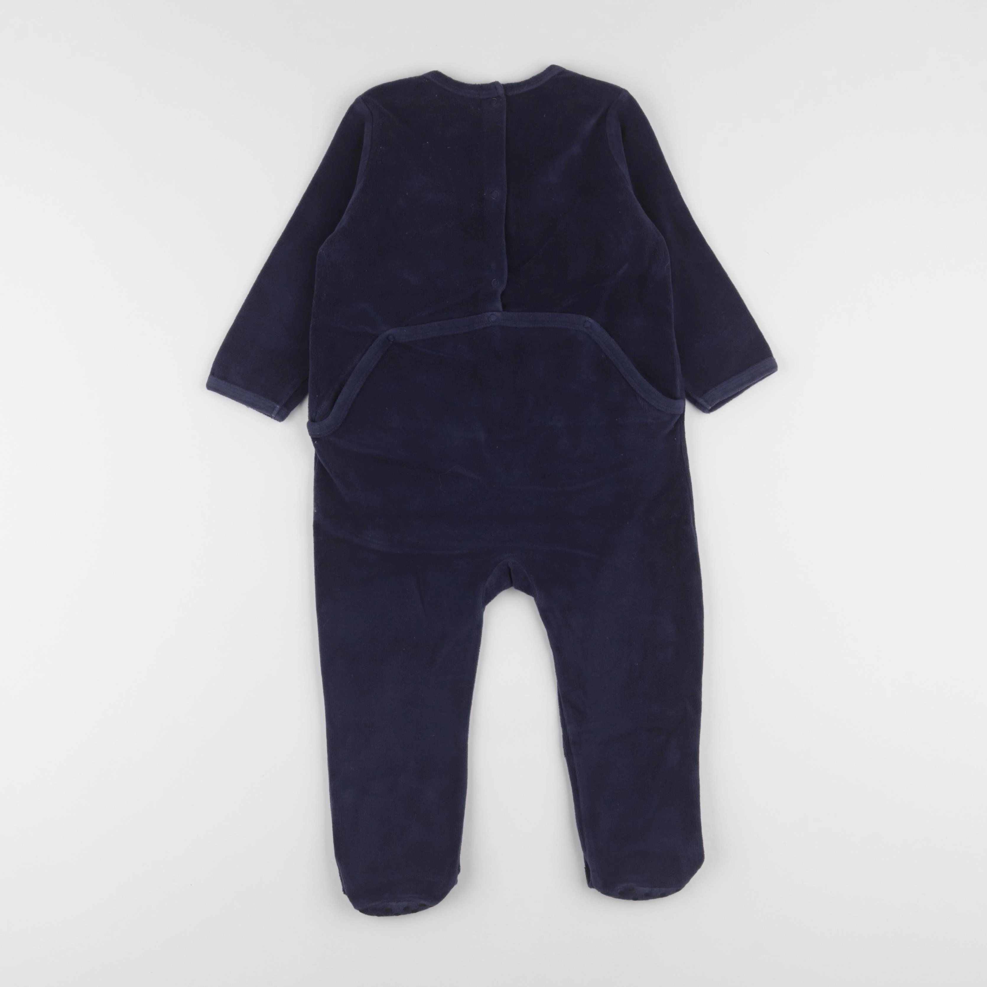 Vertbaudet - pyjama velours bleu - 2 ans