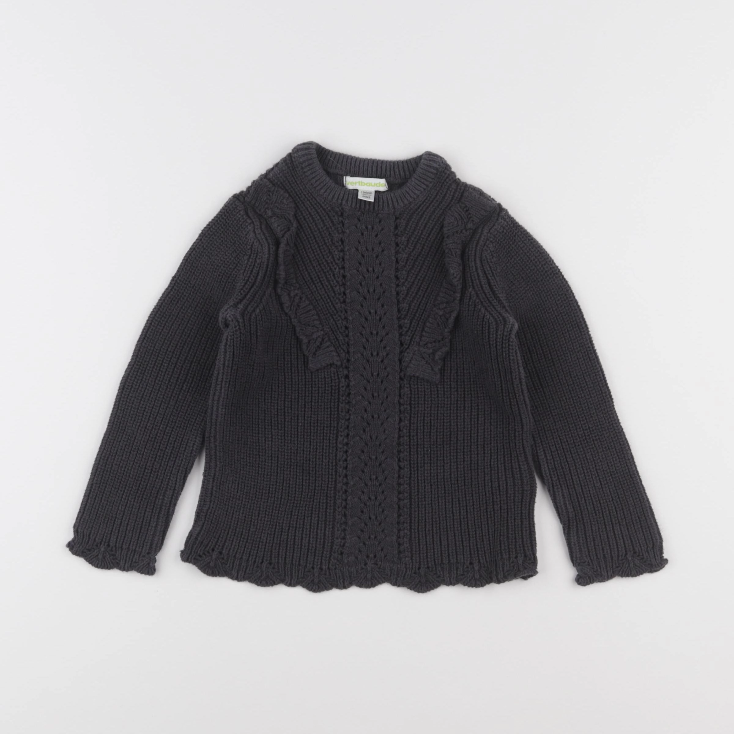 Vertbaudet - pull gris - 4 ans