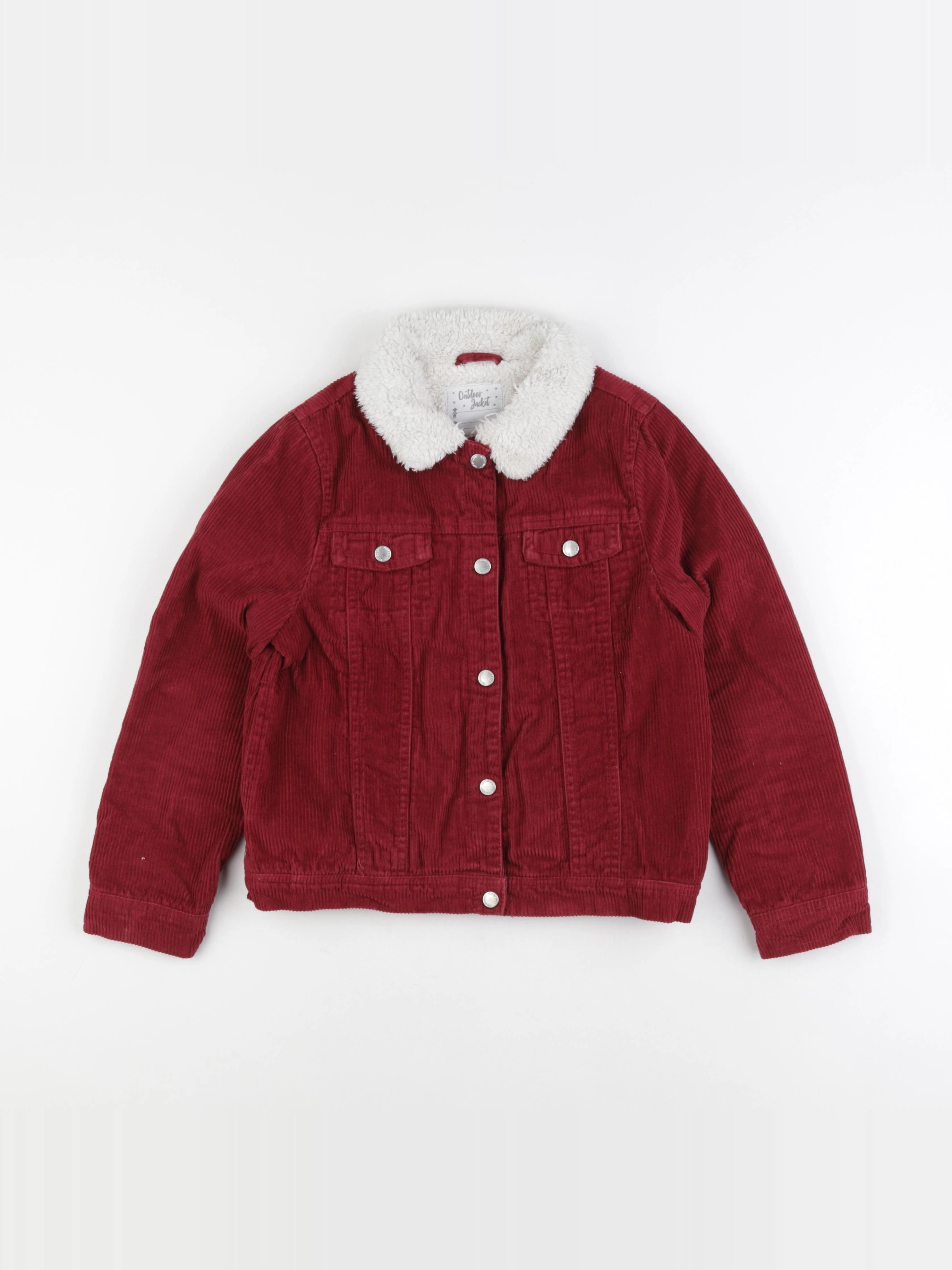 Vertbaudet - veste doublé rouge - 10 ans