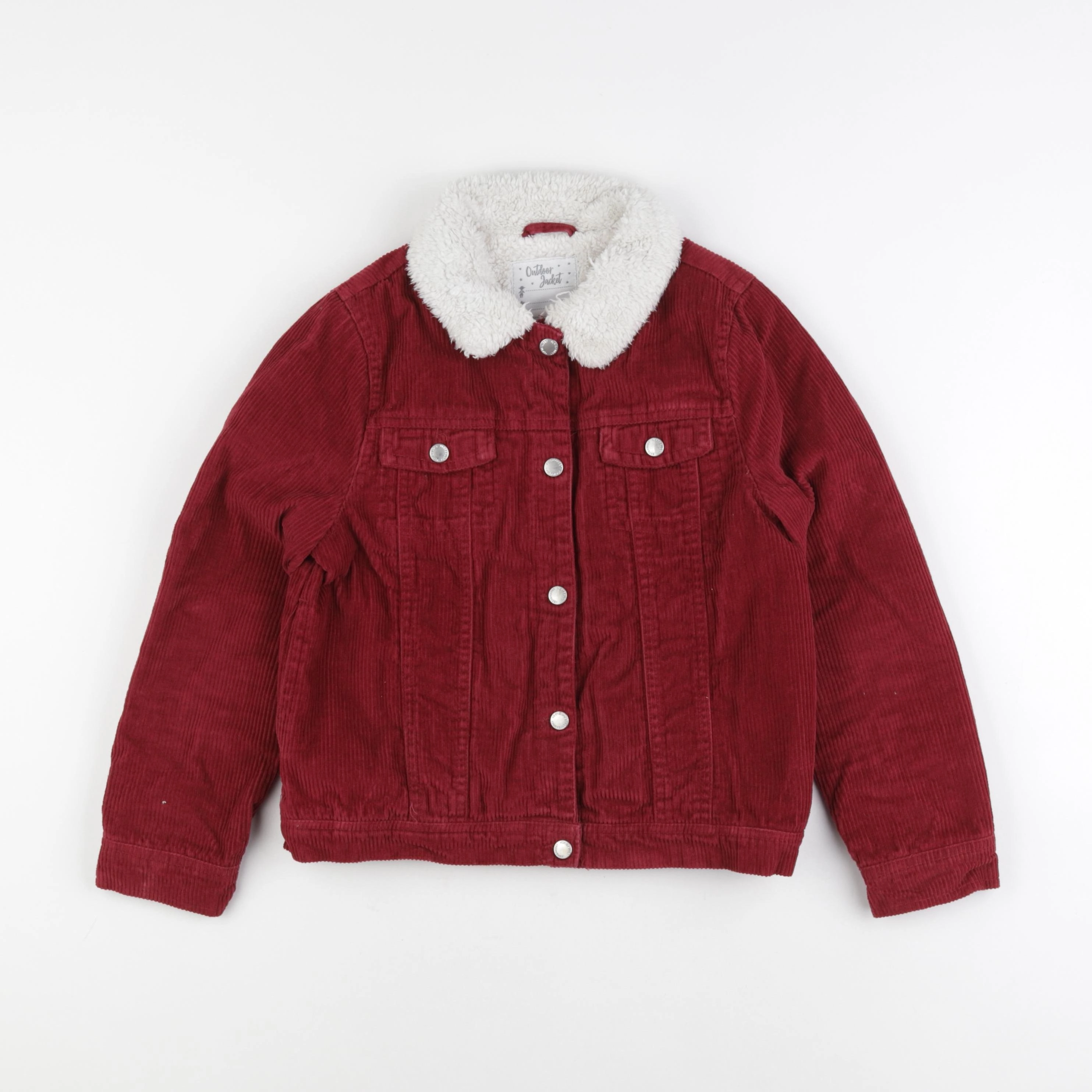 Vertbaudet - veste doublé rouge - 10 ans