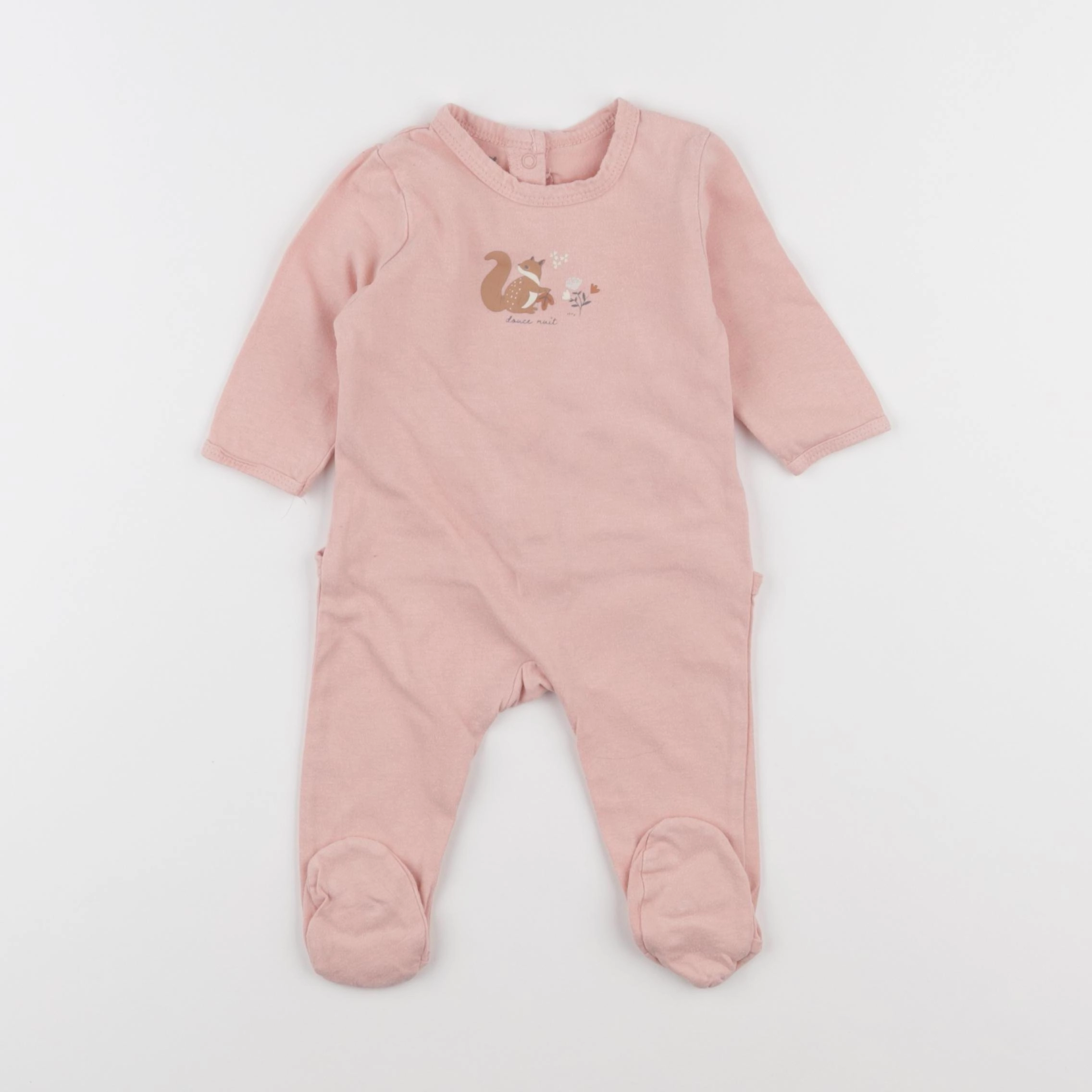 Vertbaudet - pyjama coton rose - 3 mois
