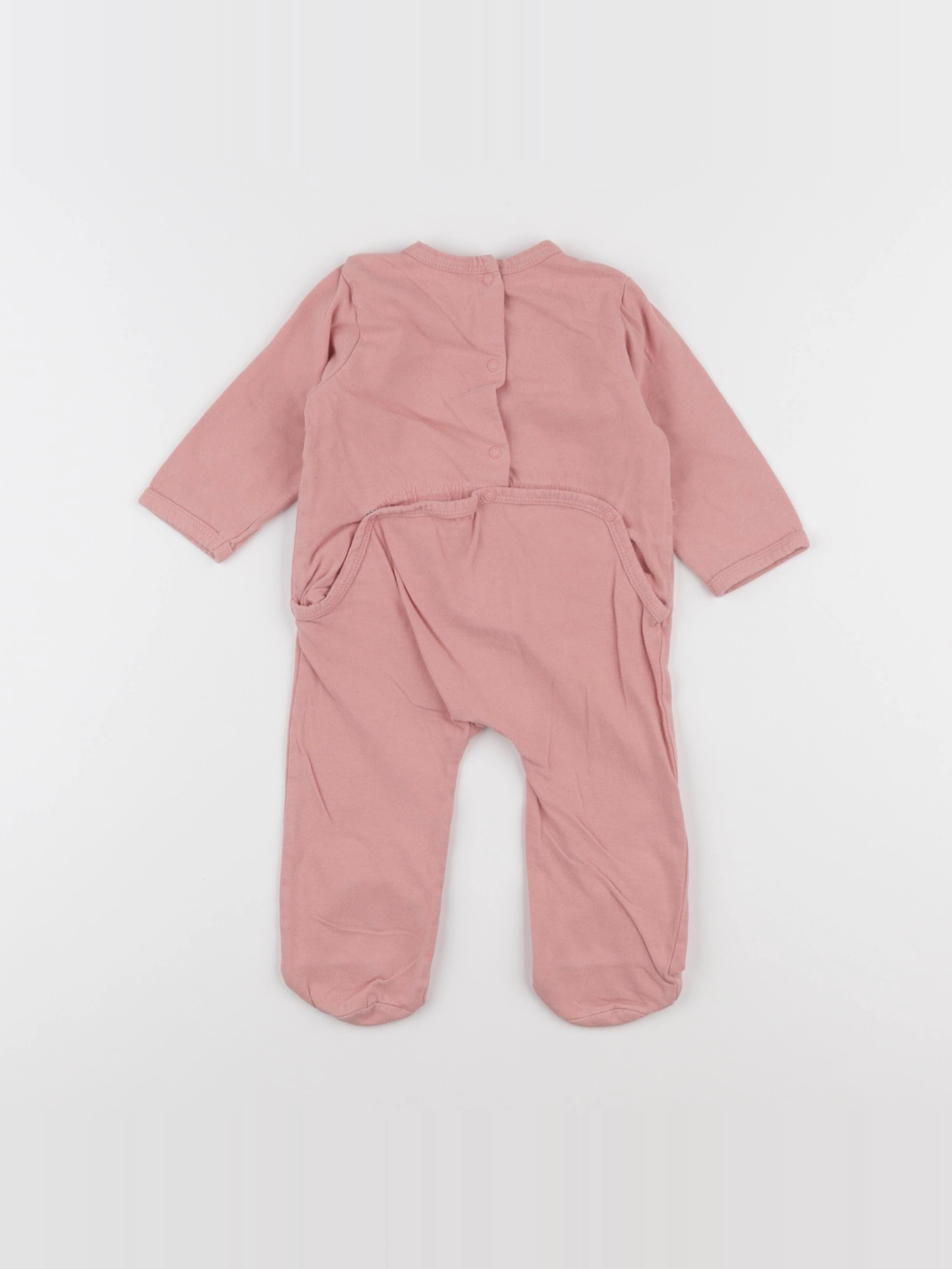 Vertbaudet - pyjama coton rose - 6 mois