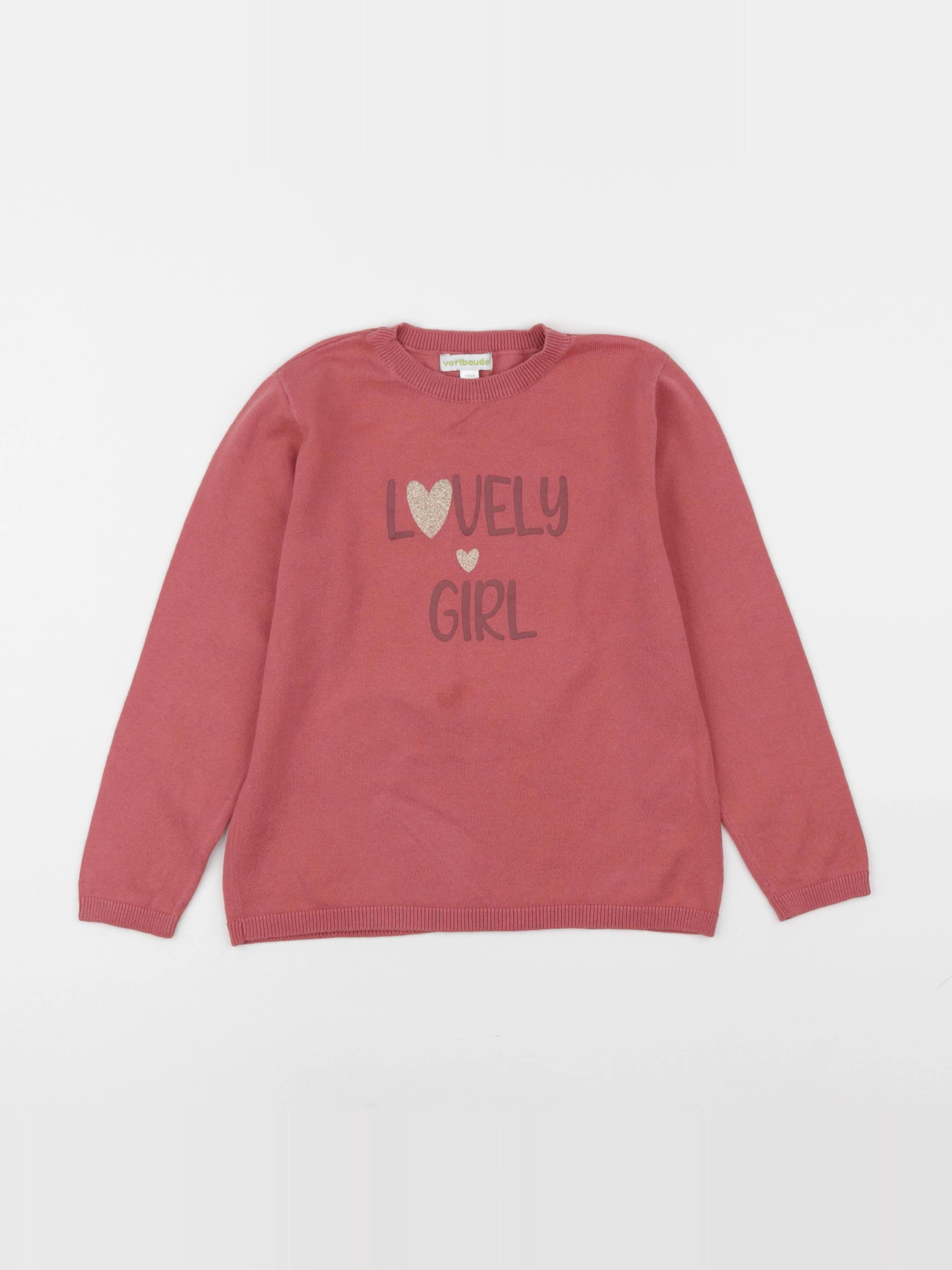 Vertbaudet - pull rose - 6 ans