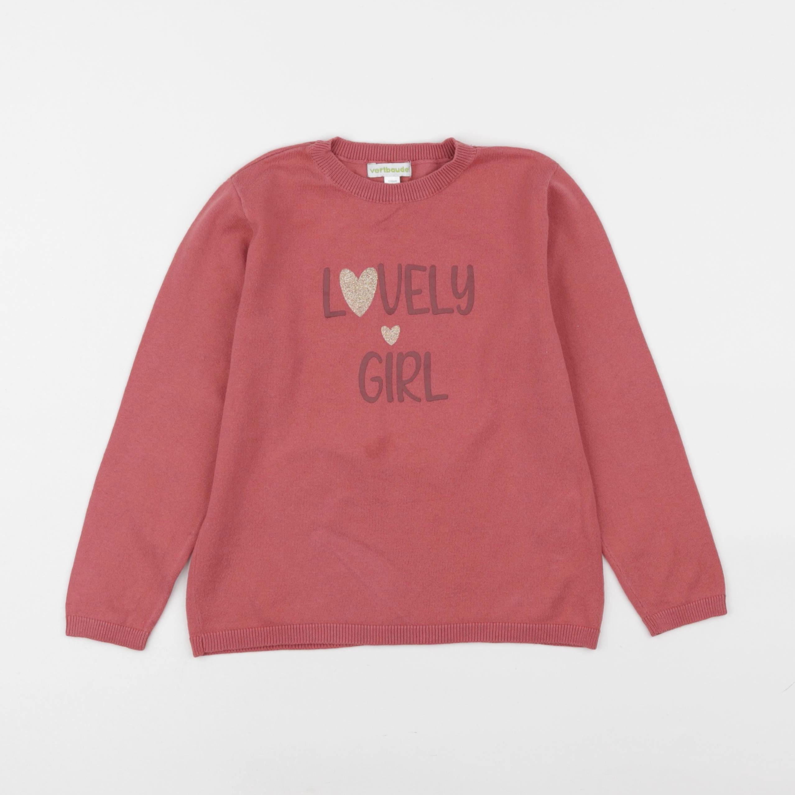 Vertbaudet - pull rose - 6 ans