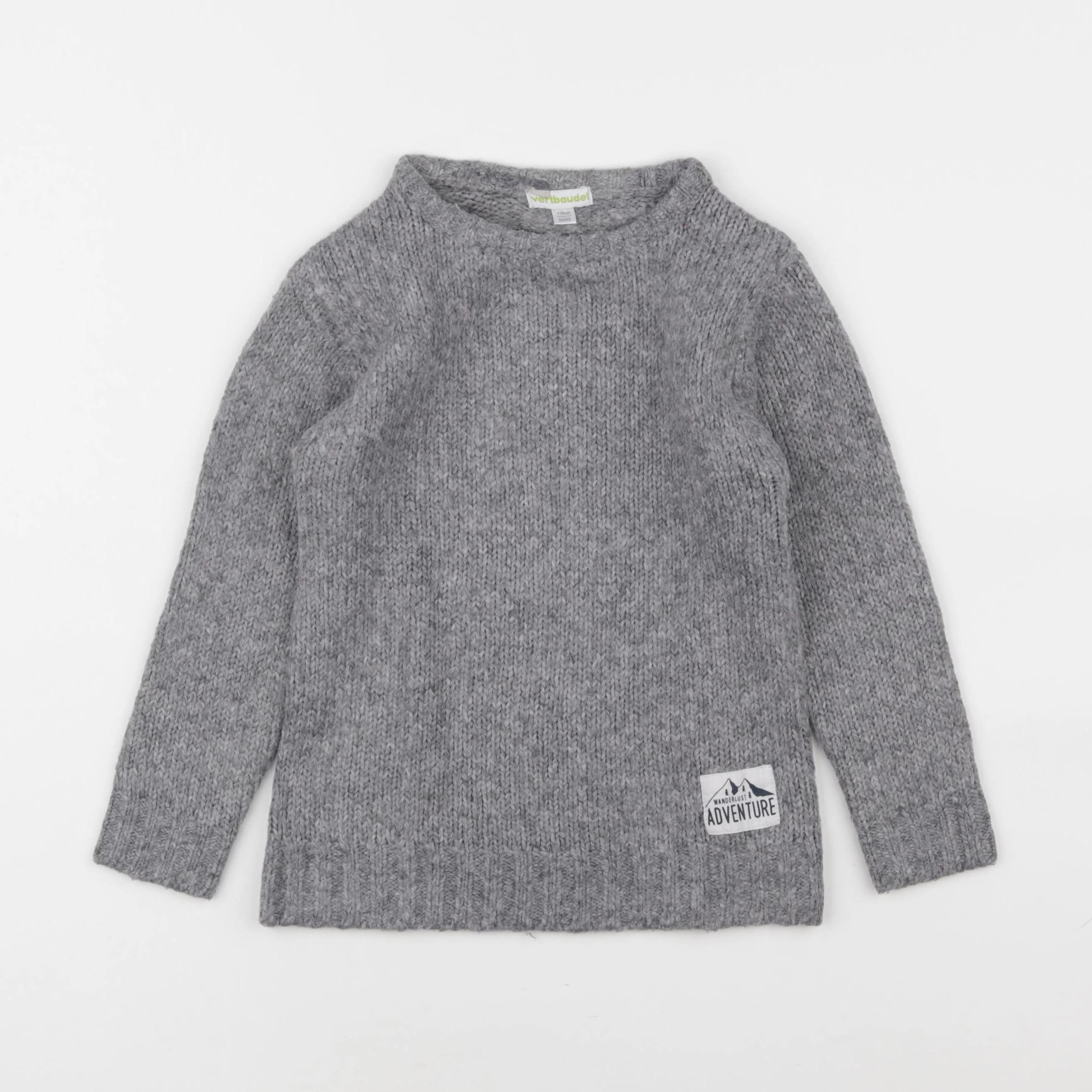 Vertbaudet - pull gris - 6 ans