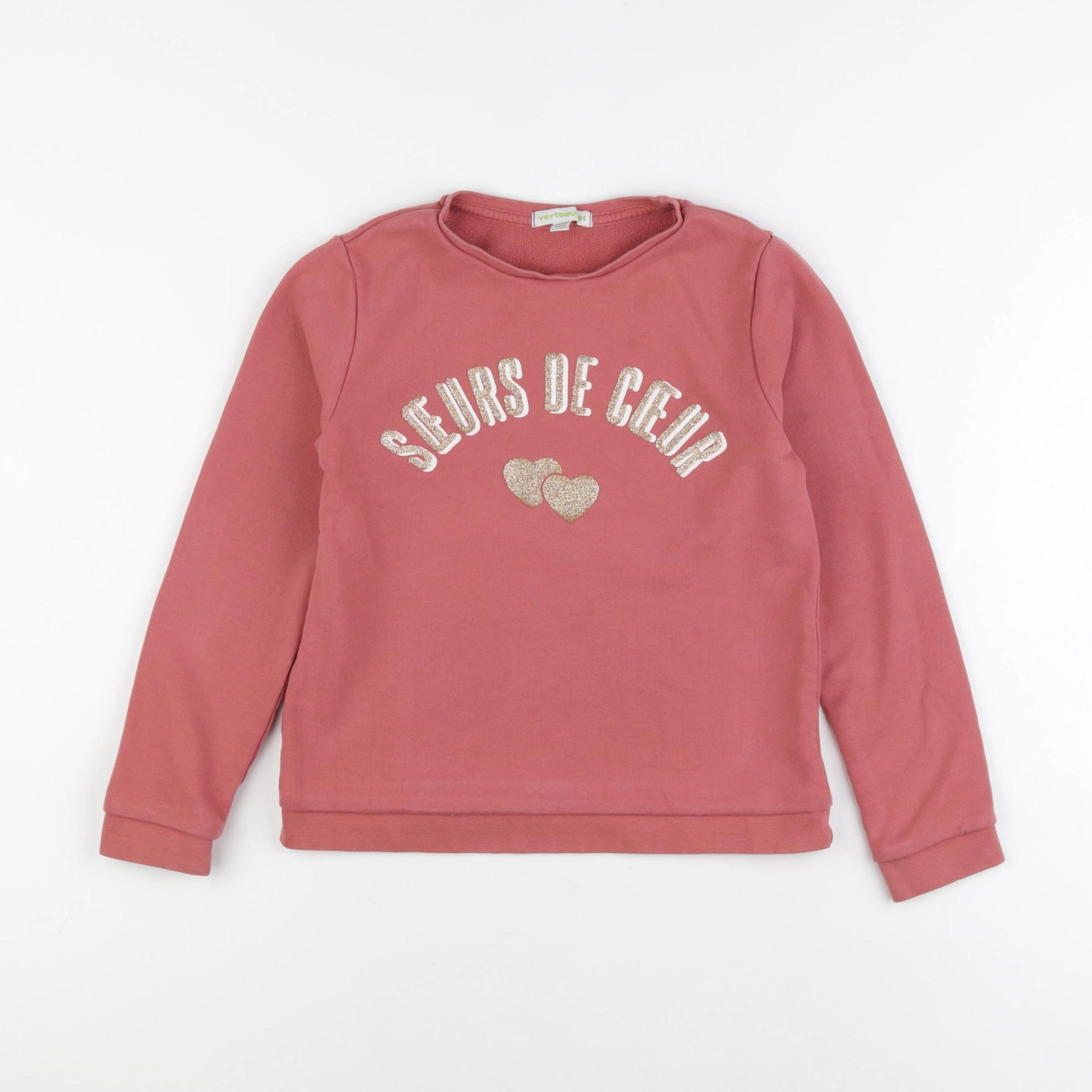 Vertbaudet - sweat rose - 10 ans
