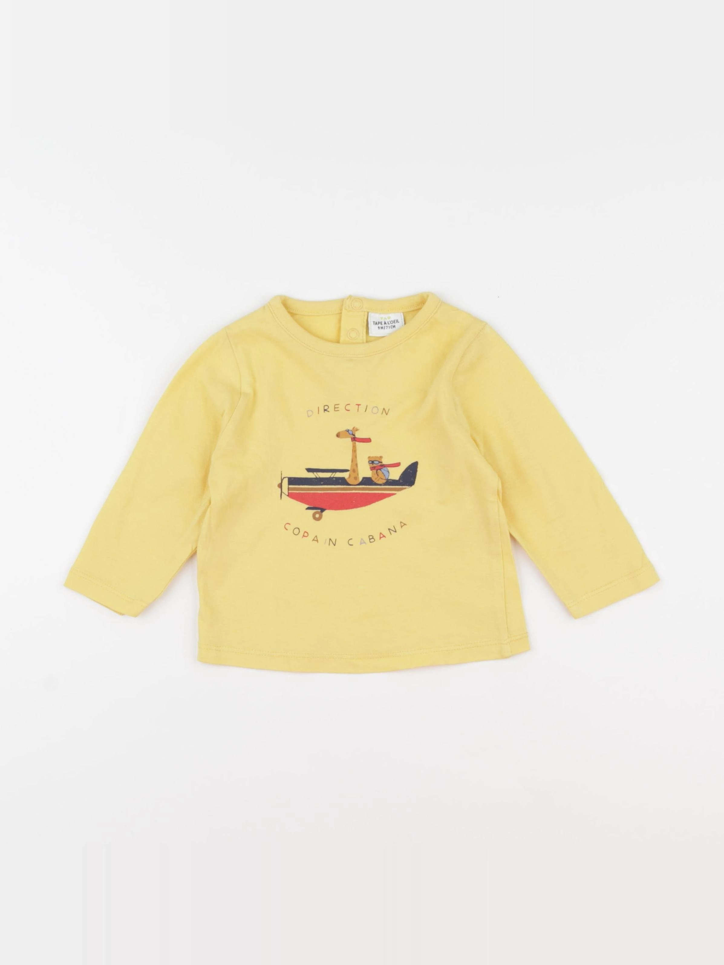 Tape à l'oeil - tee-shirt jaune - 9 mois