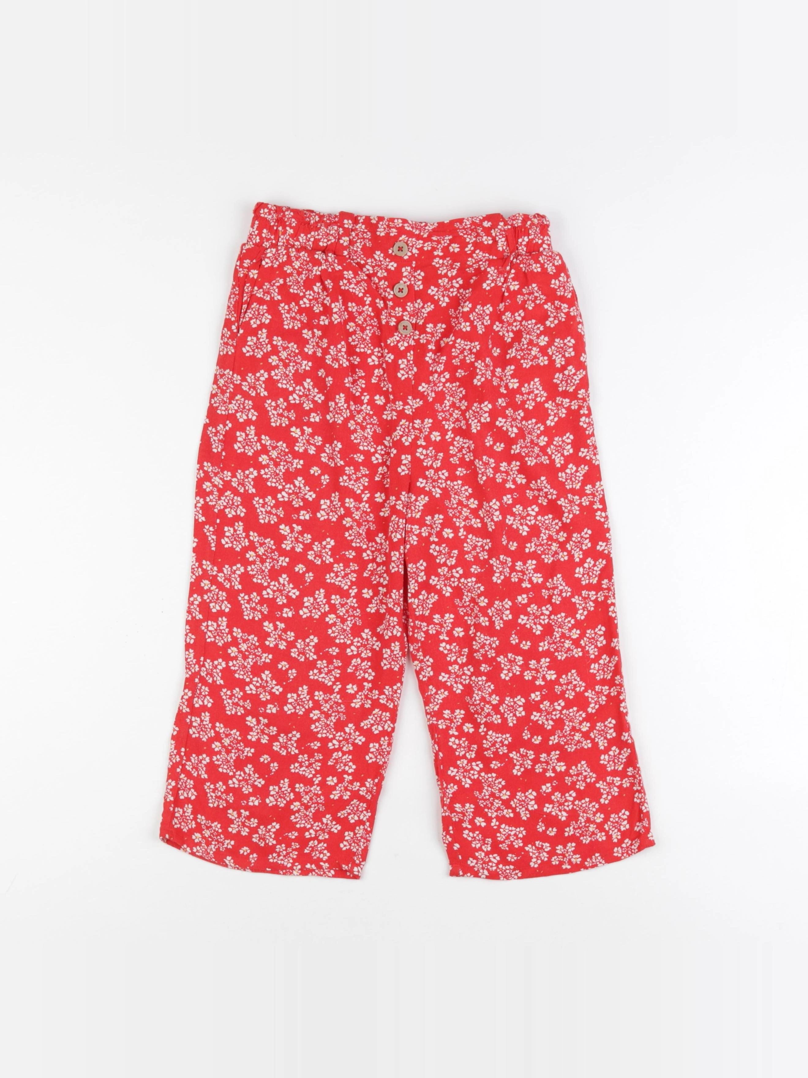 Vertbaudet - pantalon rouge - 9 ans