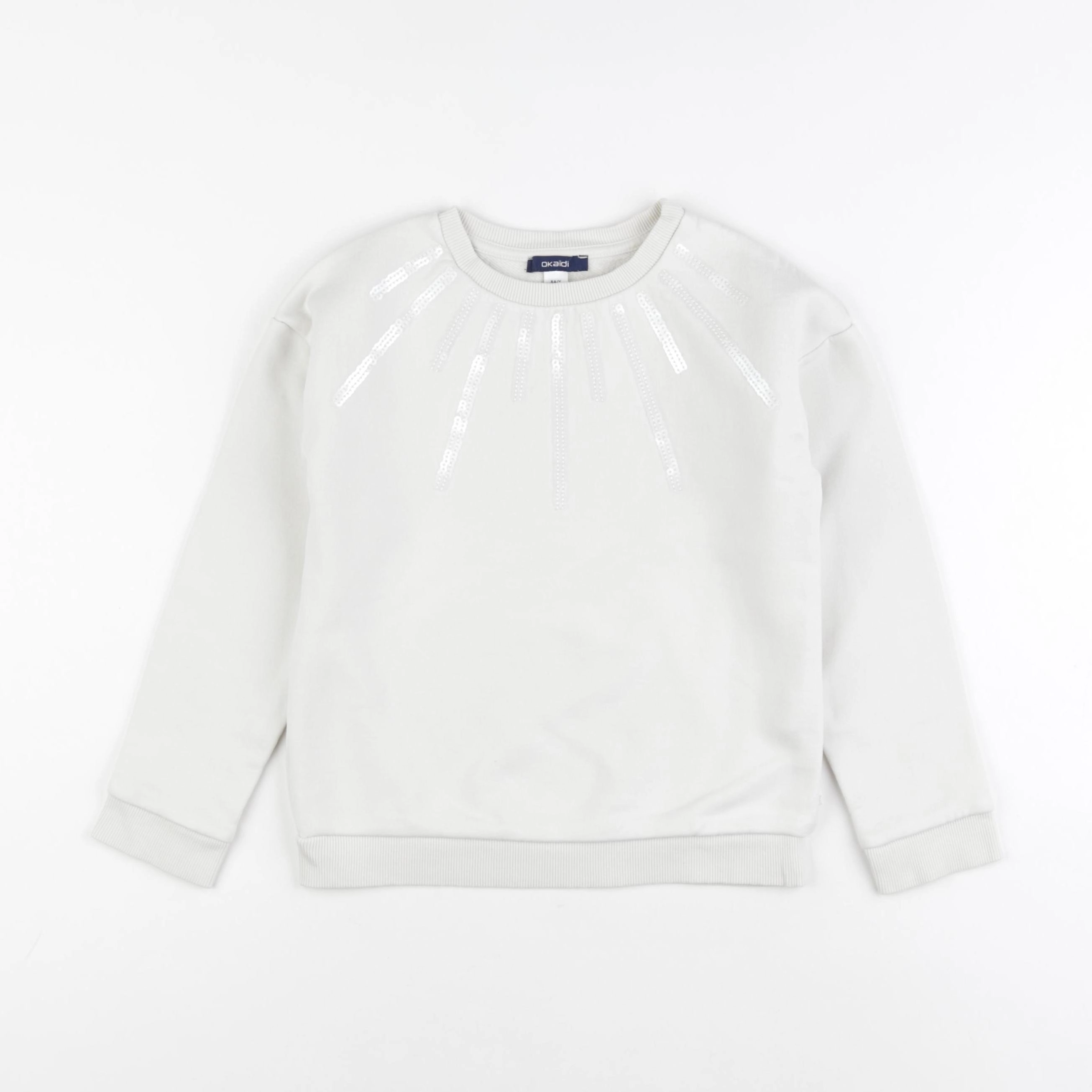 Okaidi - sweat blanc - 8 ans