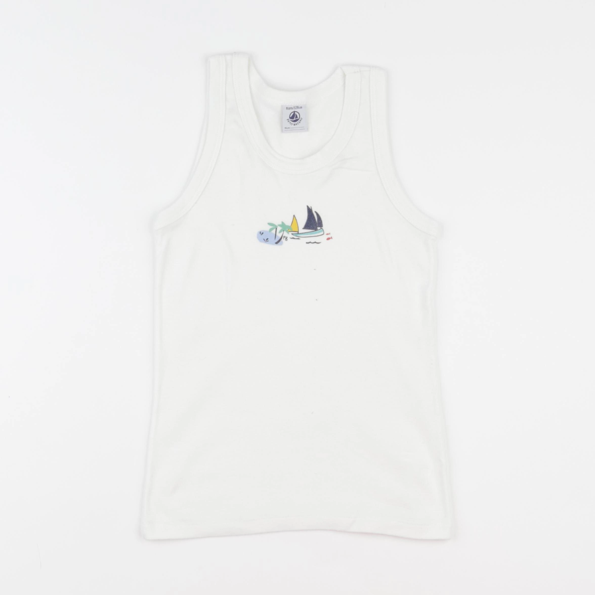 Petit Bateau - maillot de corps blanc - 8 ans