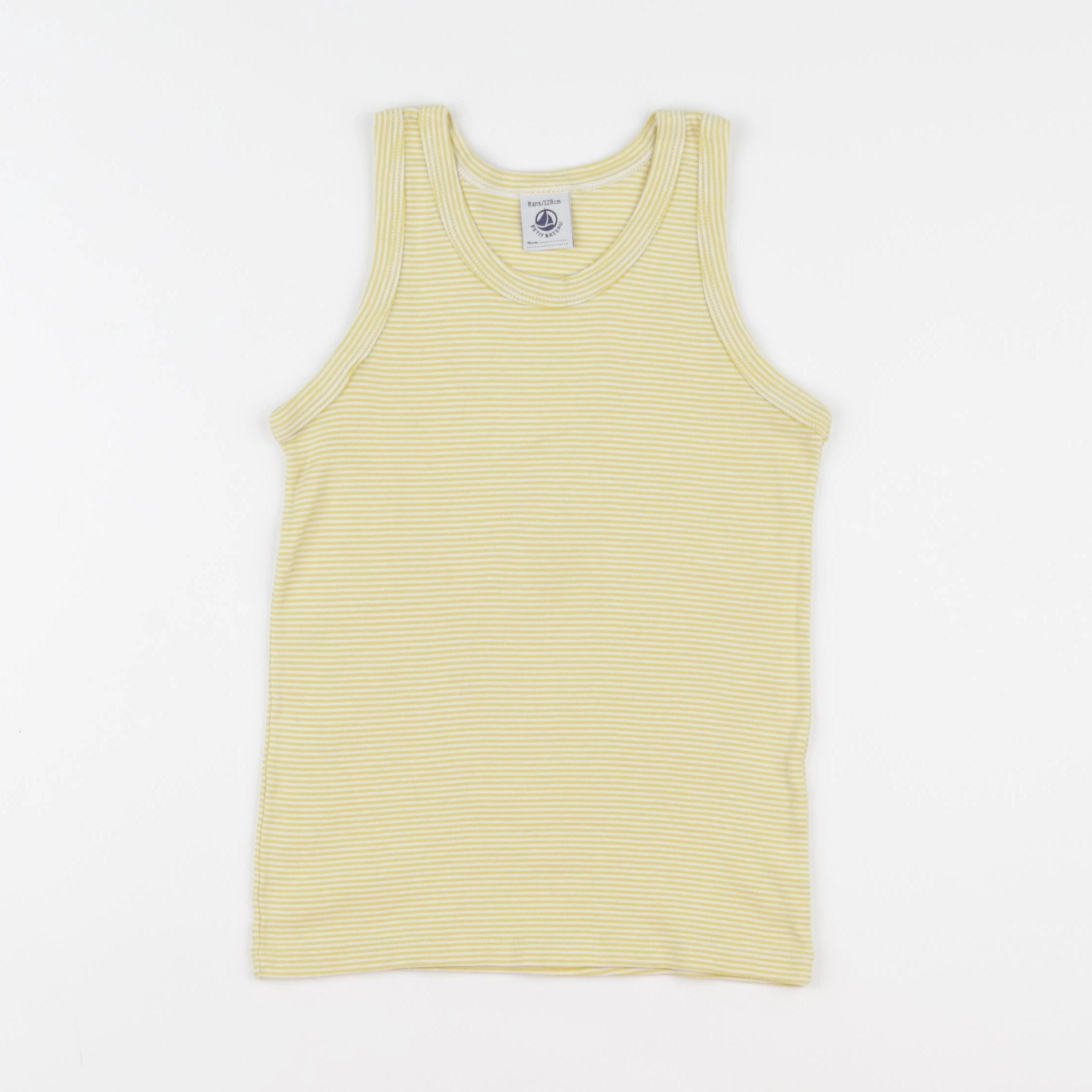 Petit Bateau - maillot de corps jaune - 8 ans