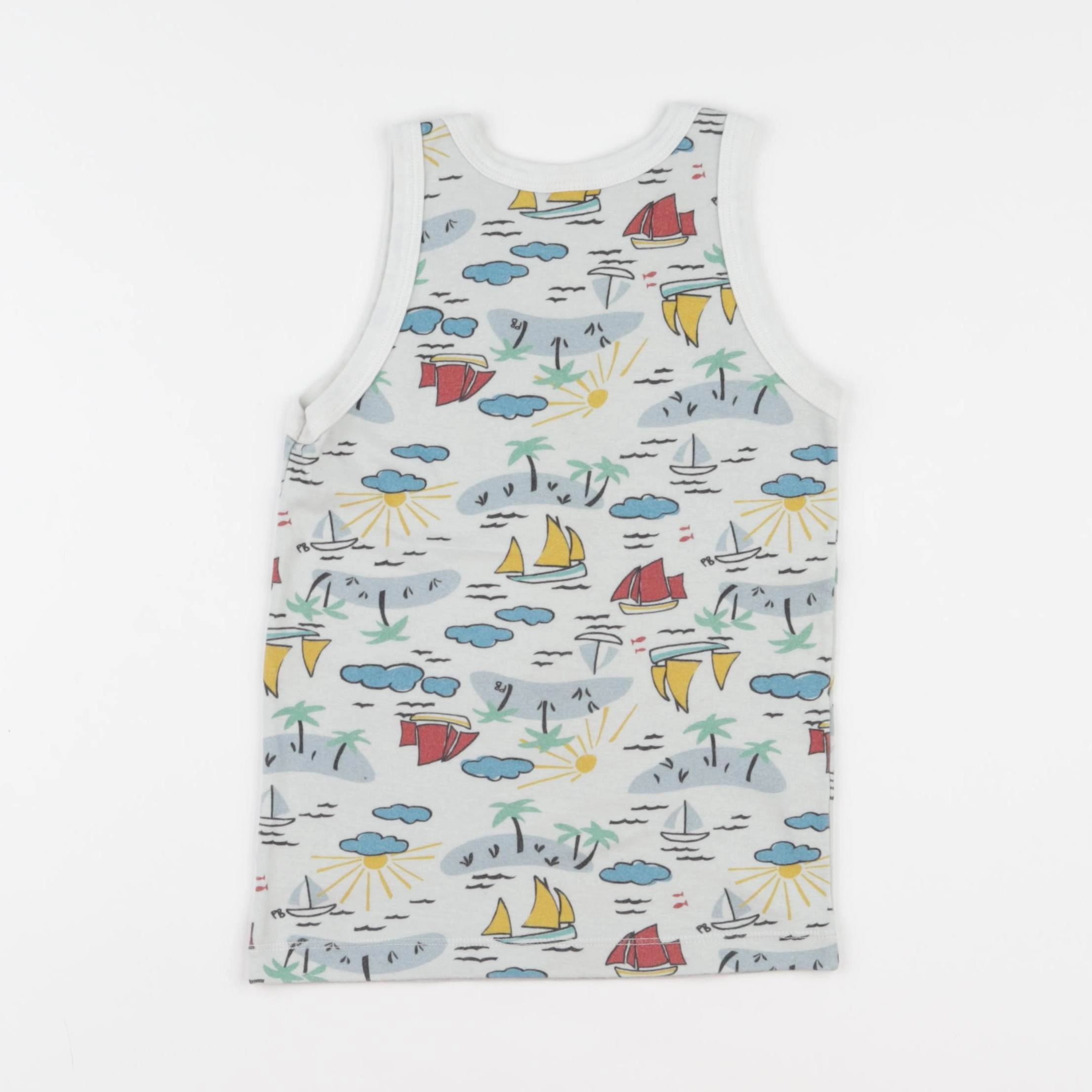 Petit Bateau - maillot de corps gris - 8 ans