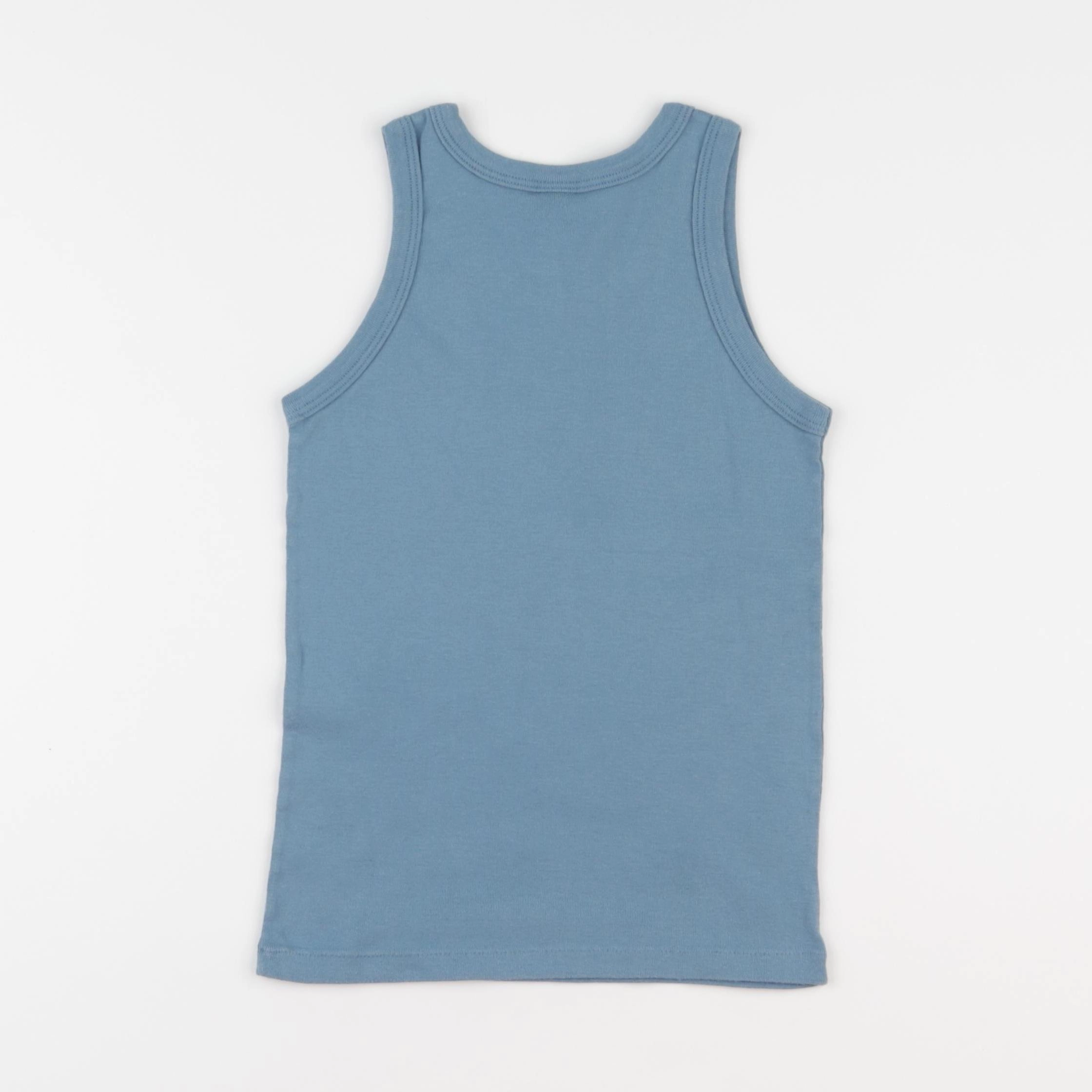 Petit Bateau - maillot de corps bleu - 8 ans
