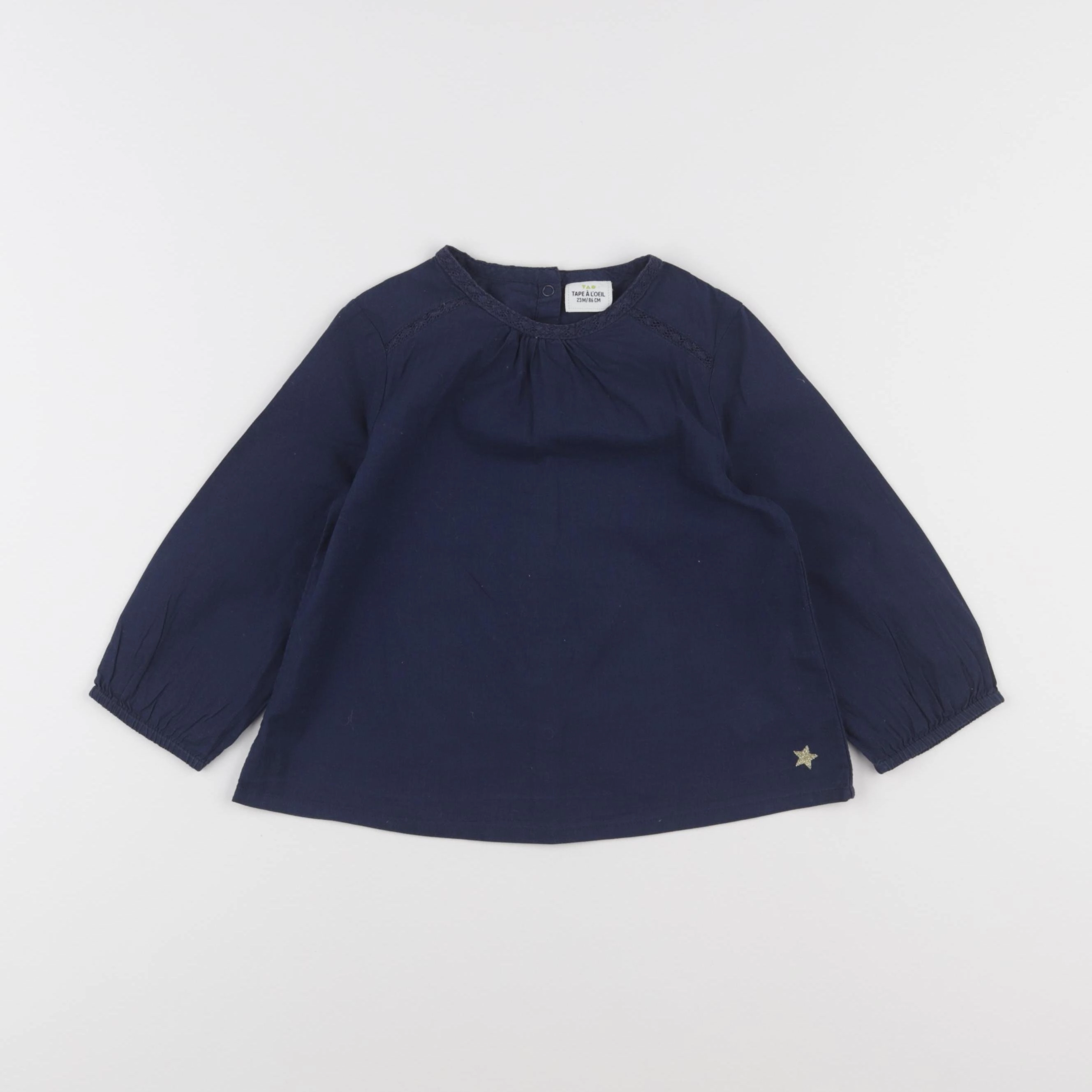 Tape à l'oeil - blouse bleu - 24 mois