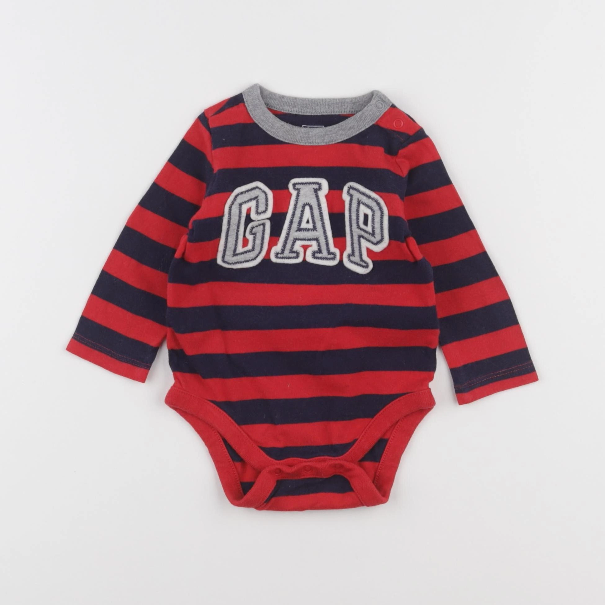 GAP - body tee-shirt rouge, gris - 3/6 mois