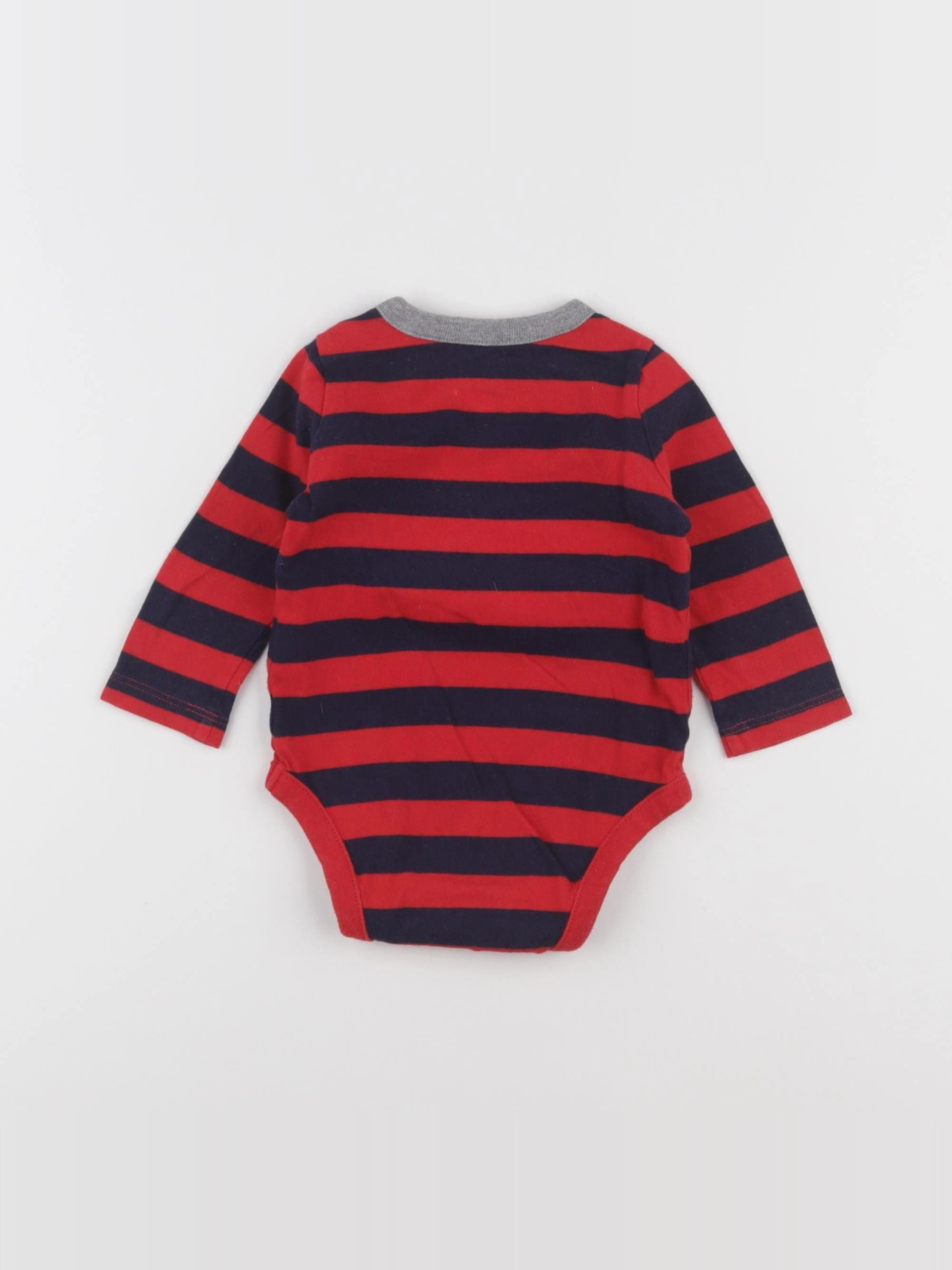 GAP - body tee-shirt rouge, gris - 3/6 mois