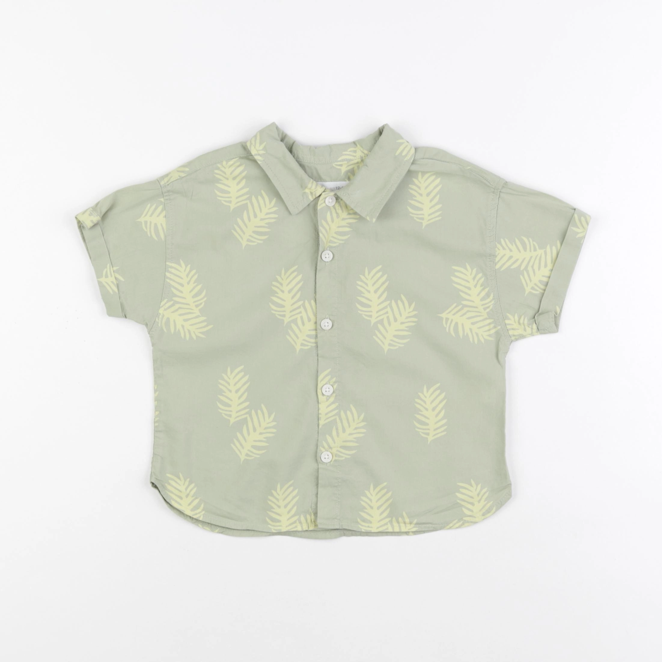 Zara - chemise vert - 12/18 mois
