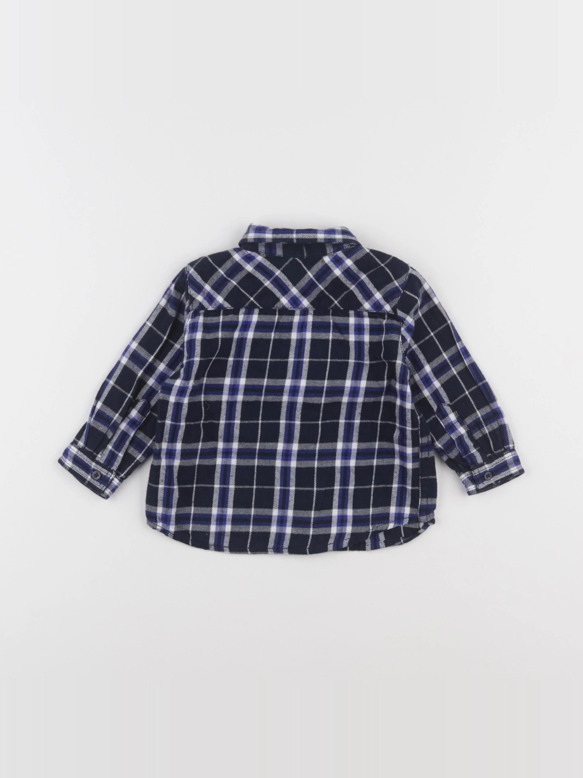 Boutchou - chemise bleu - 6 mois