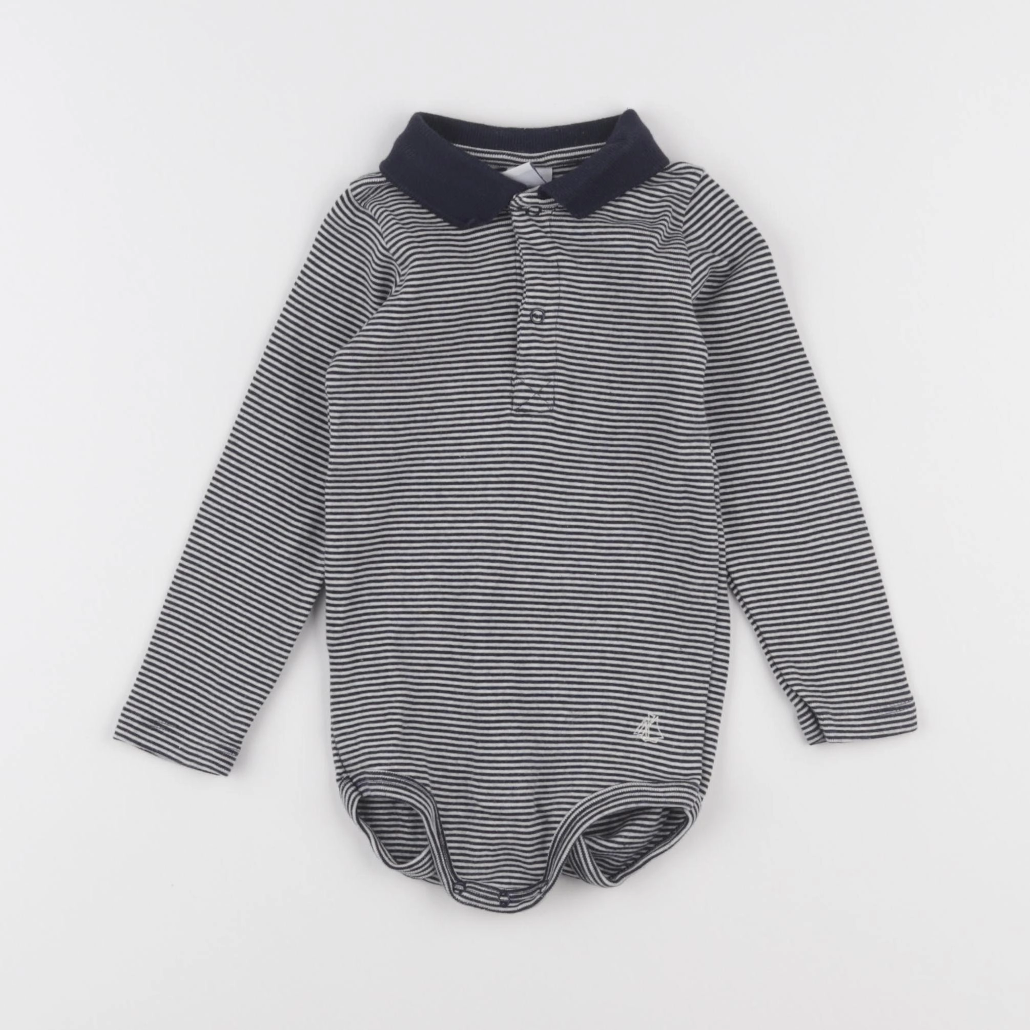 Petit Bateau - body tee-shirt bleu - 18 mois