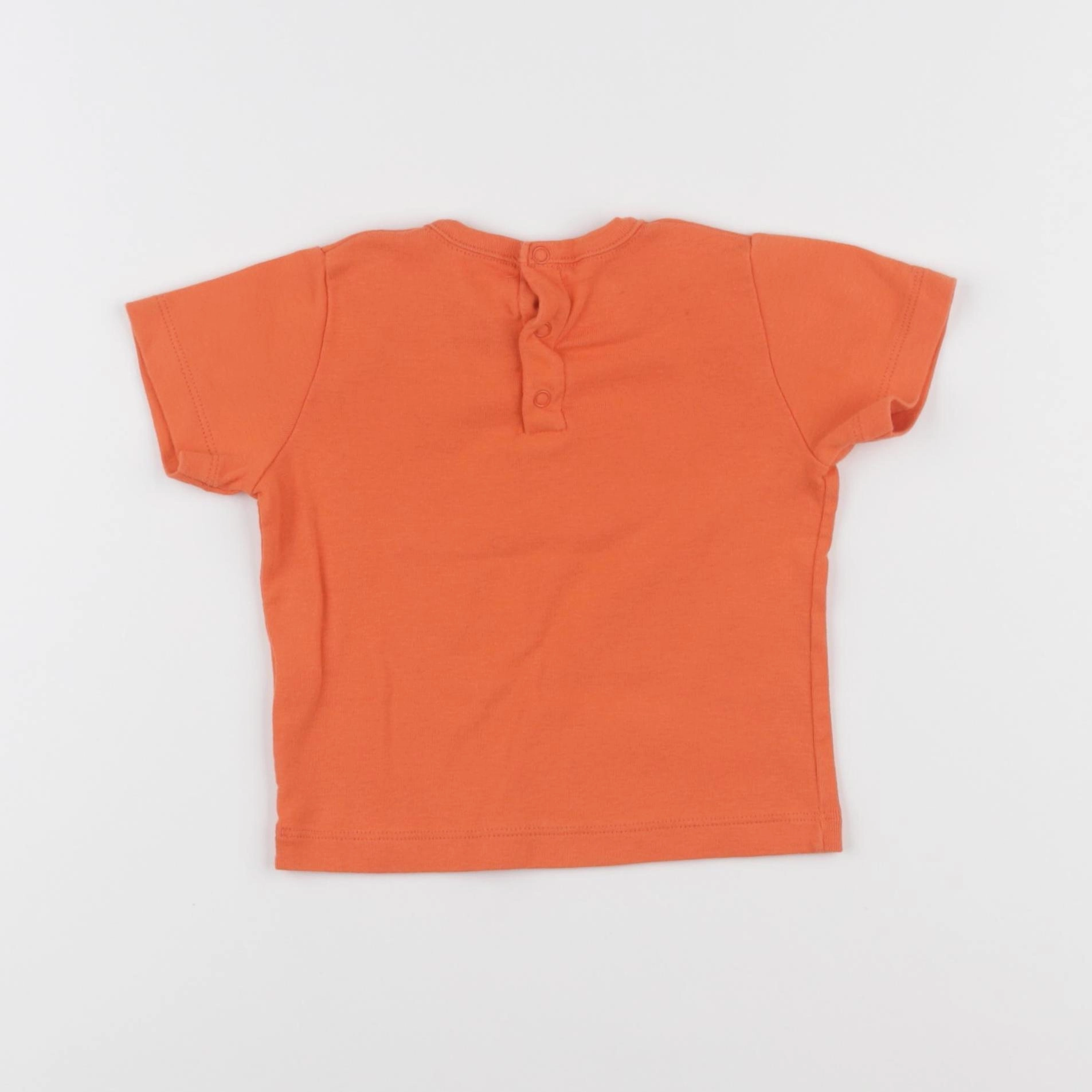 Petit Bateau - tee-shirt orange - 12 mois