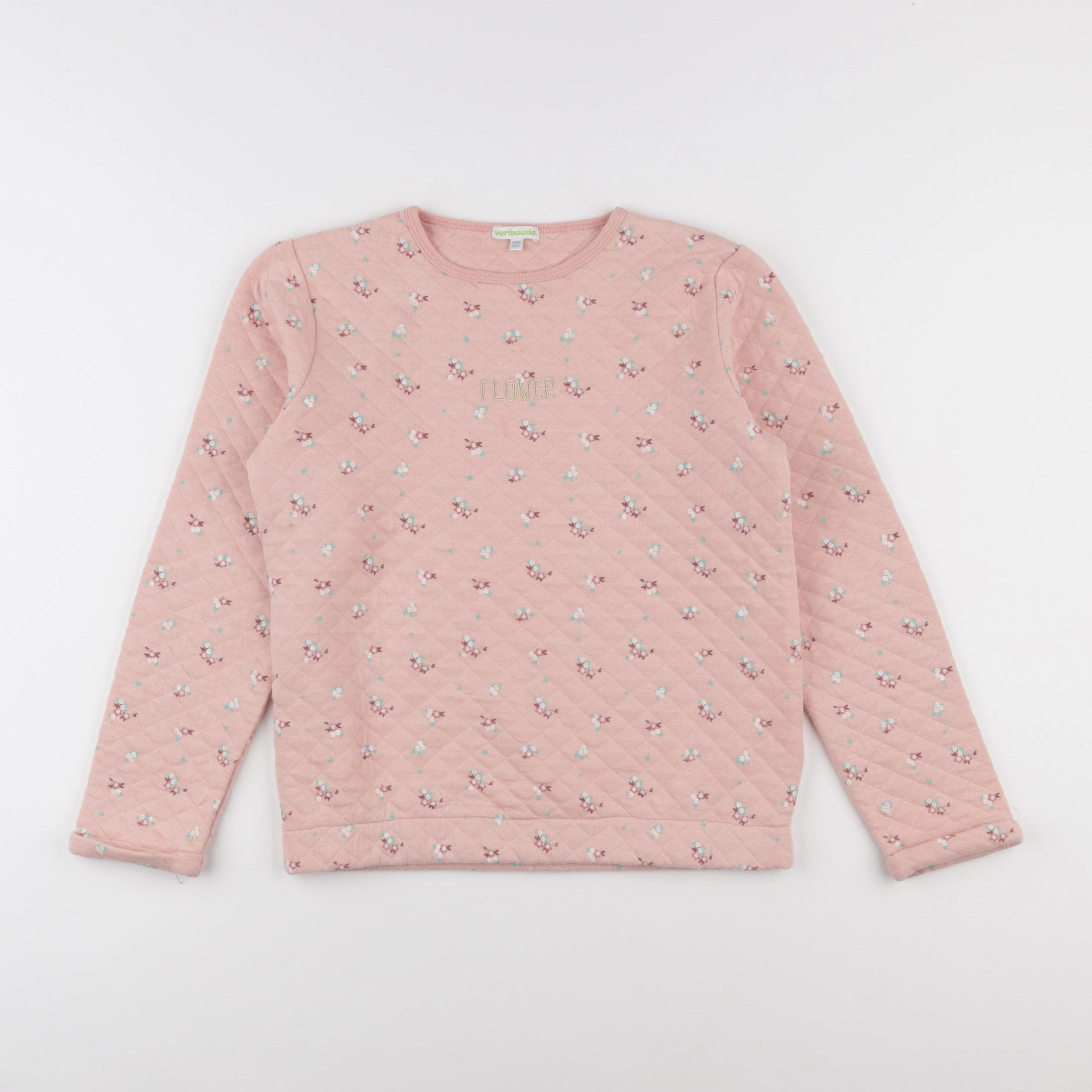 Vertbaudet - sweat rose - 12 ans