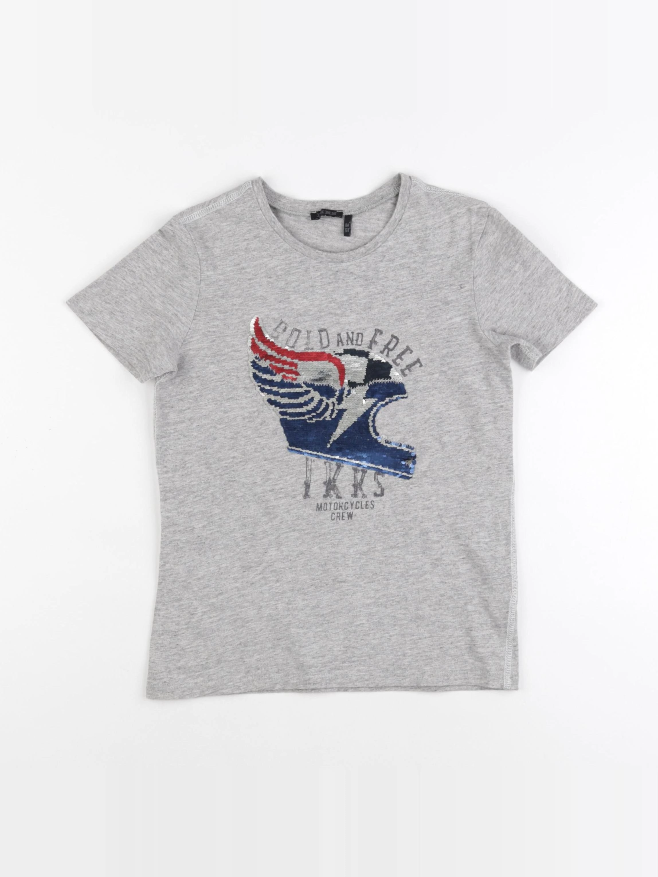 IKKS - tee-shirt gris - 8 ans
