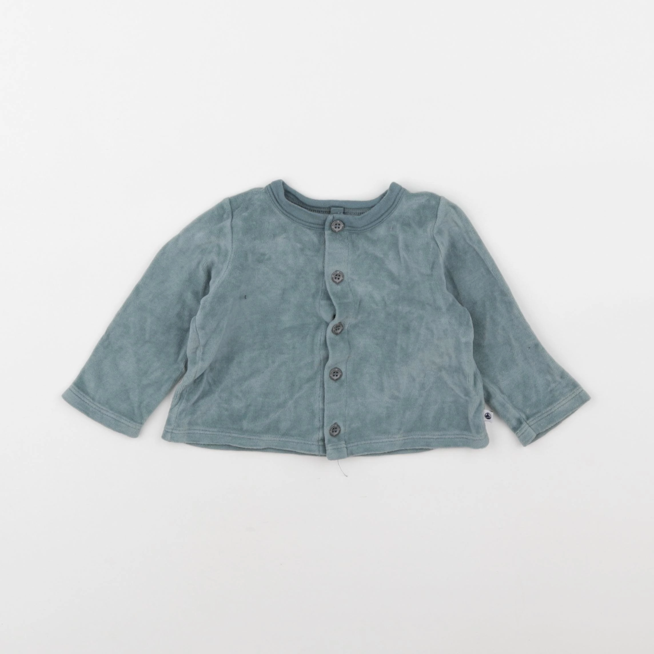 Petit Bateau - gilet vert - 12 mois